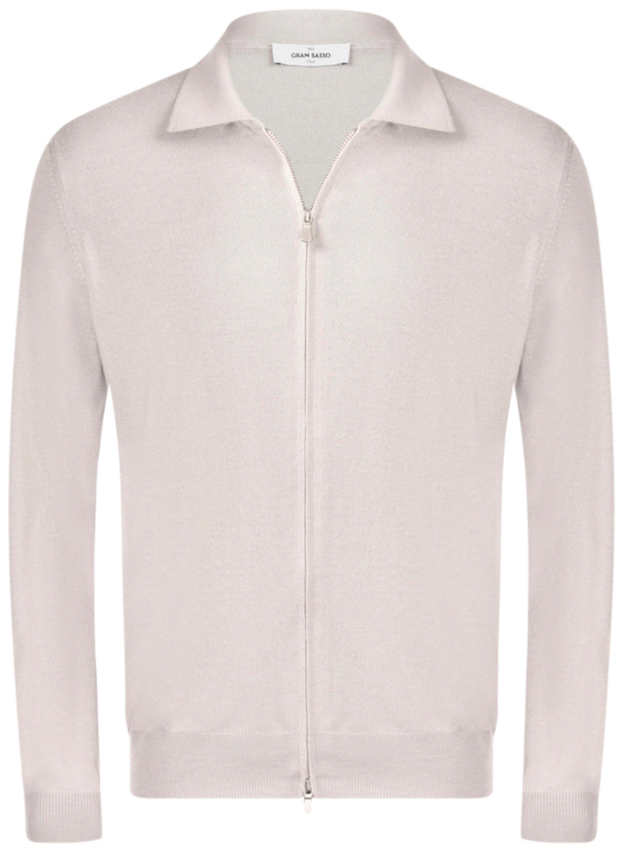 Maglia con Chiusura Full Zip / Grigio
