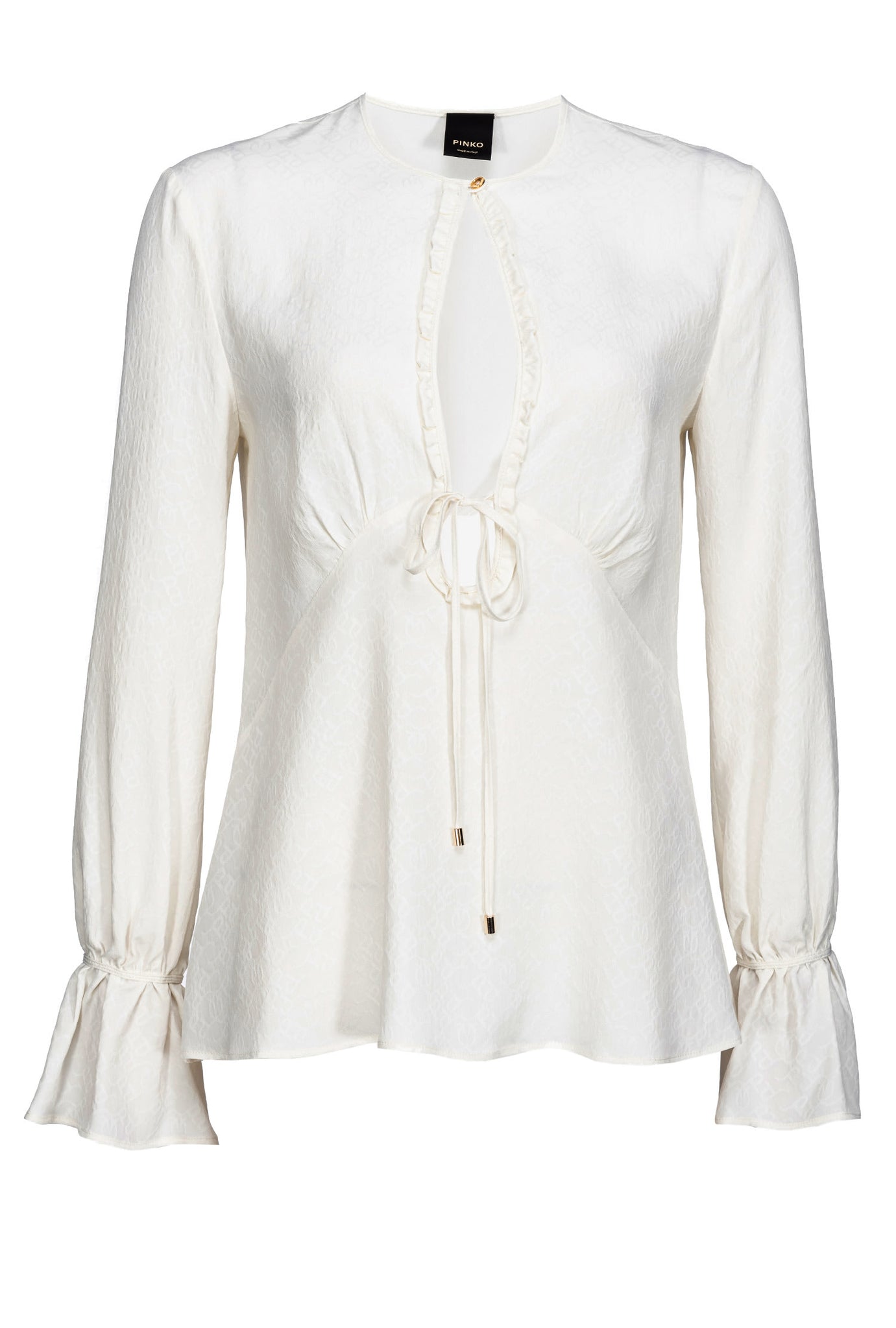 Blusa con Nodo / Bianco - Ideal Moda