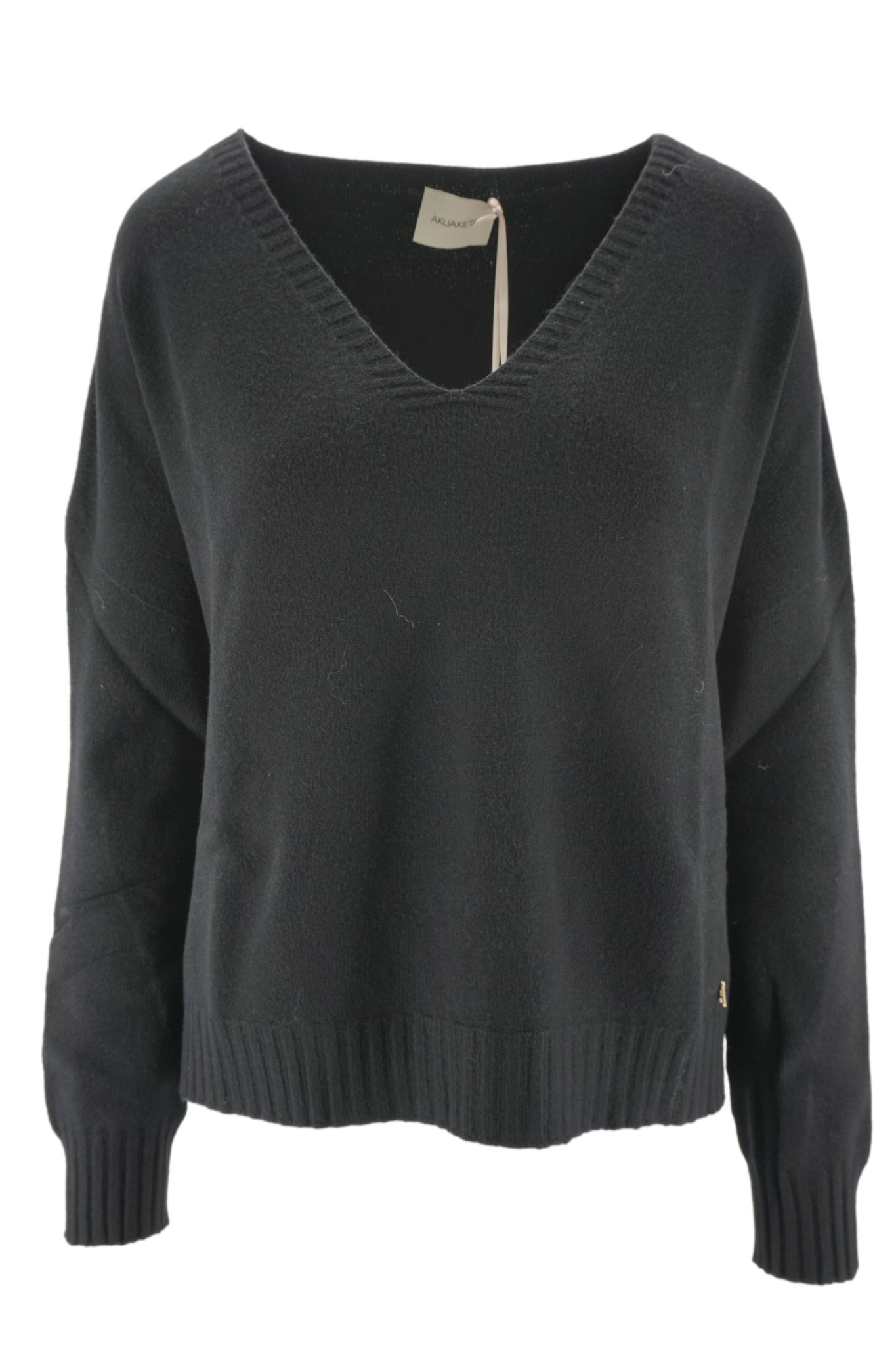 Maglia con Scollo a V / Nero - Ideal Moda