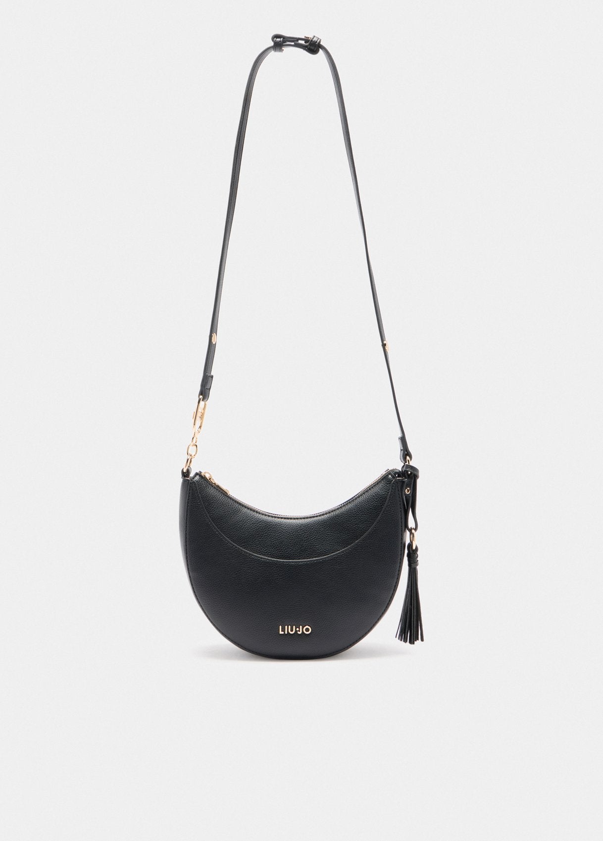 Borsa a Spalla Media con Charm / Nero
