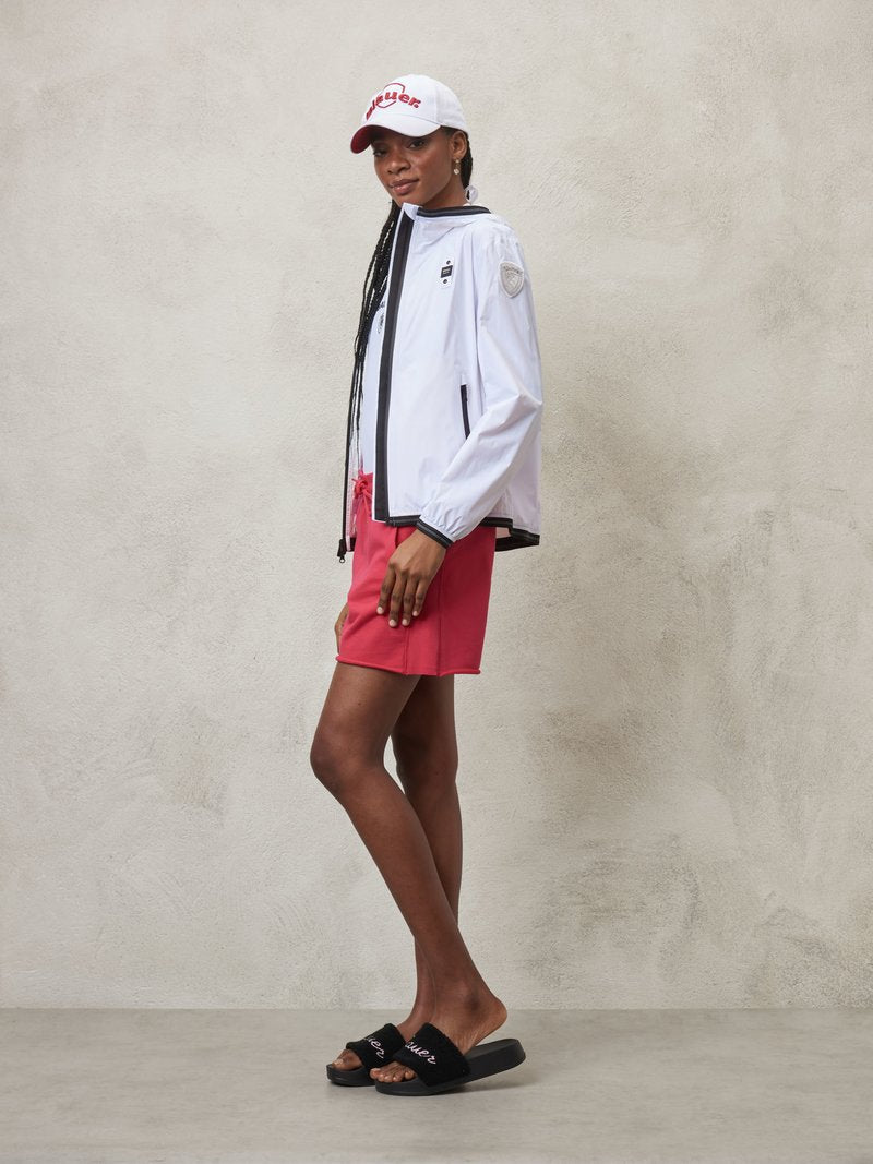 Giacca a Vento Nastrata Emily / Bianco - Ideal Moda