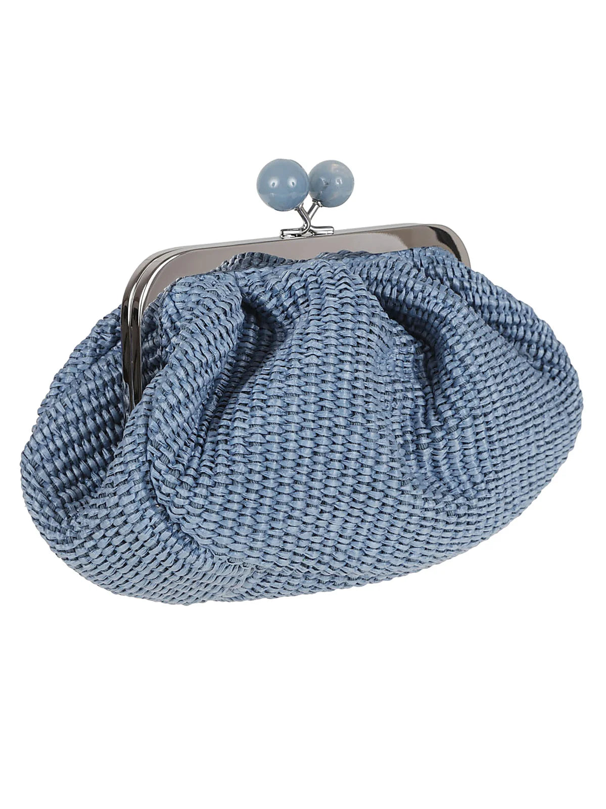 Borsa Pasticcino Small Effetto Rafia / Celeste - Ideal Moda