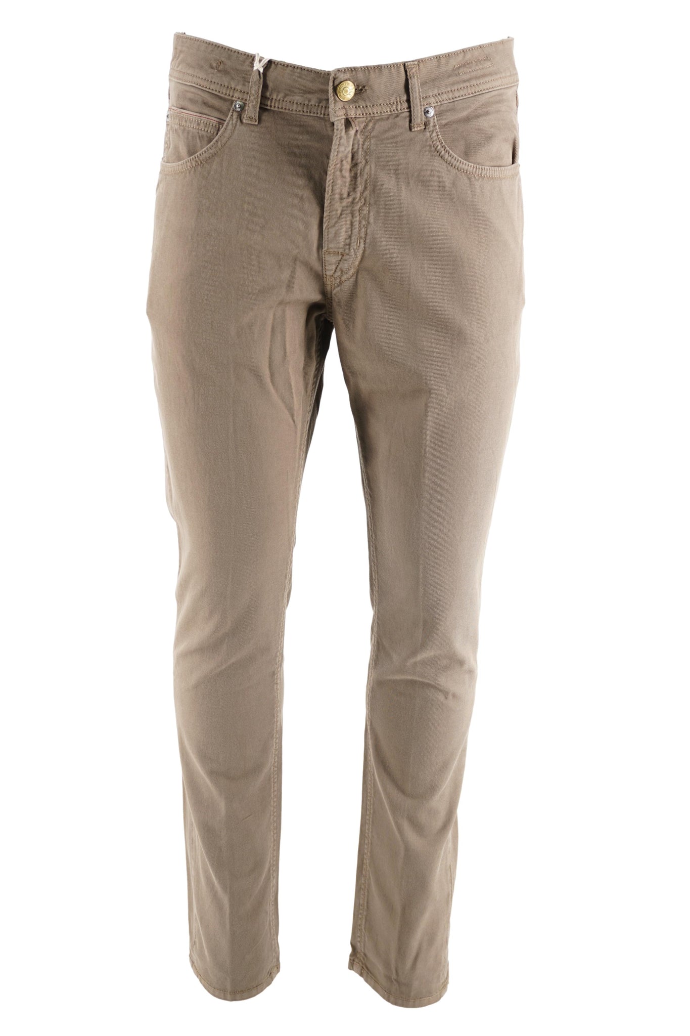 Pantalone Cinque Tasche in Cotone / Beige - Ideal Moda