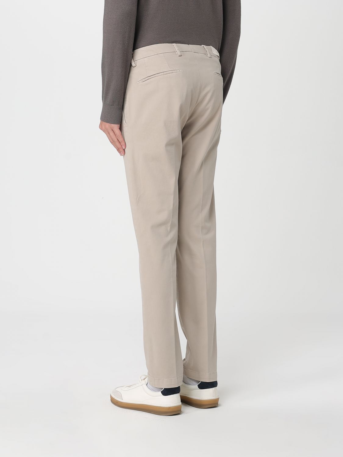 Pantalone in Cotone Slim Fit / Beige - Ideal Moda