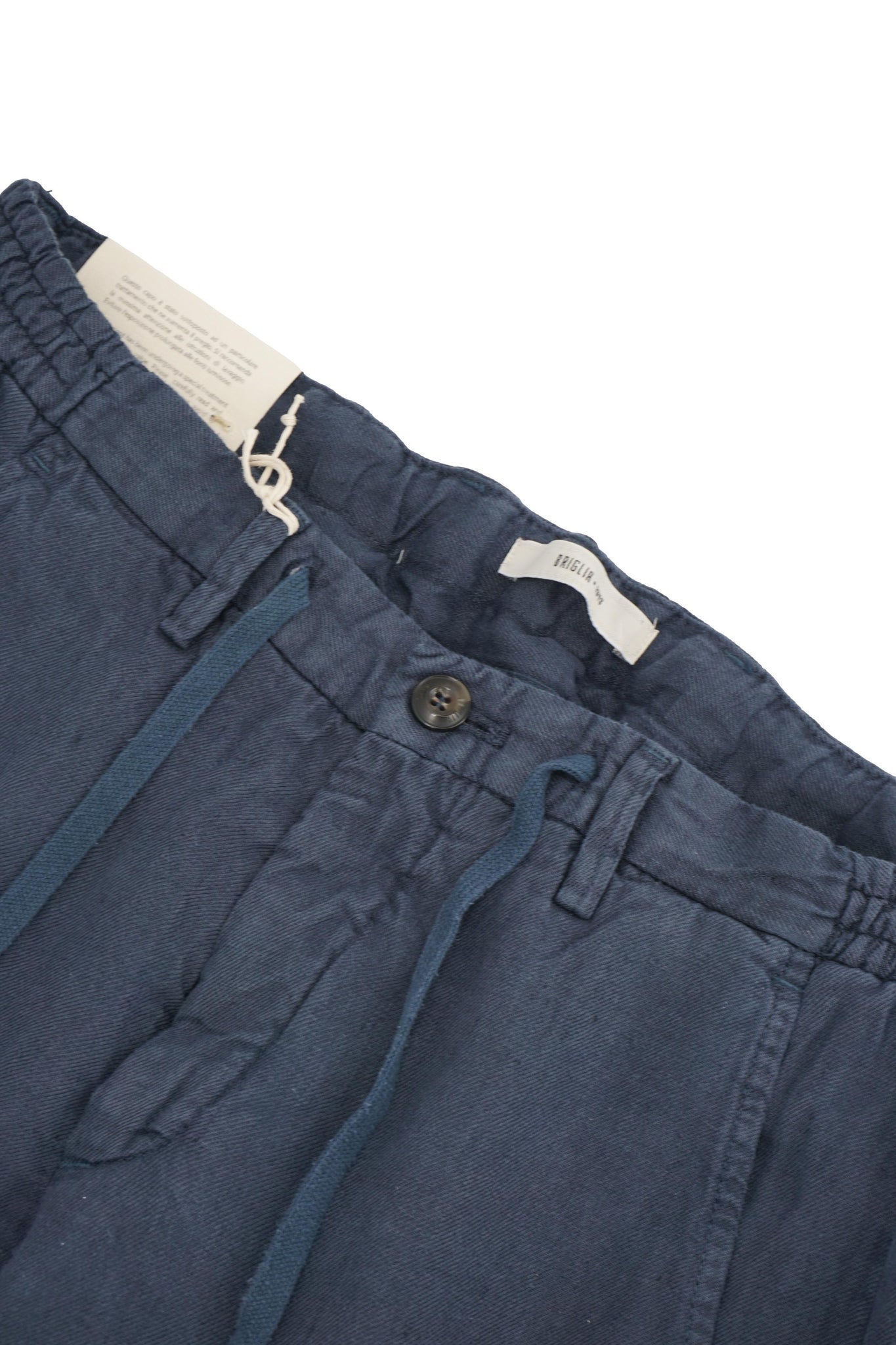 Pantalone in Lino con Coulisse / Blu - Ideal Moda