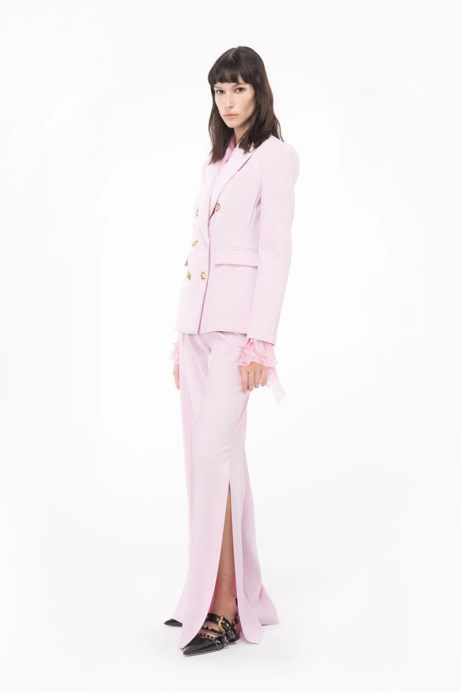 Doris - Pantaloni a vita alta con gamba larga e plissettature da donna Doris - Pantaloni a vita alta con gamba larga e plissettature da donna