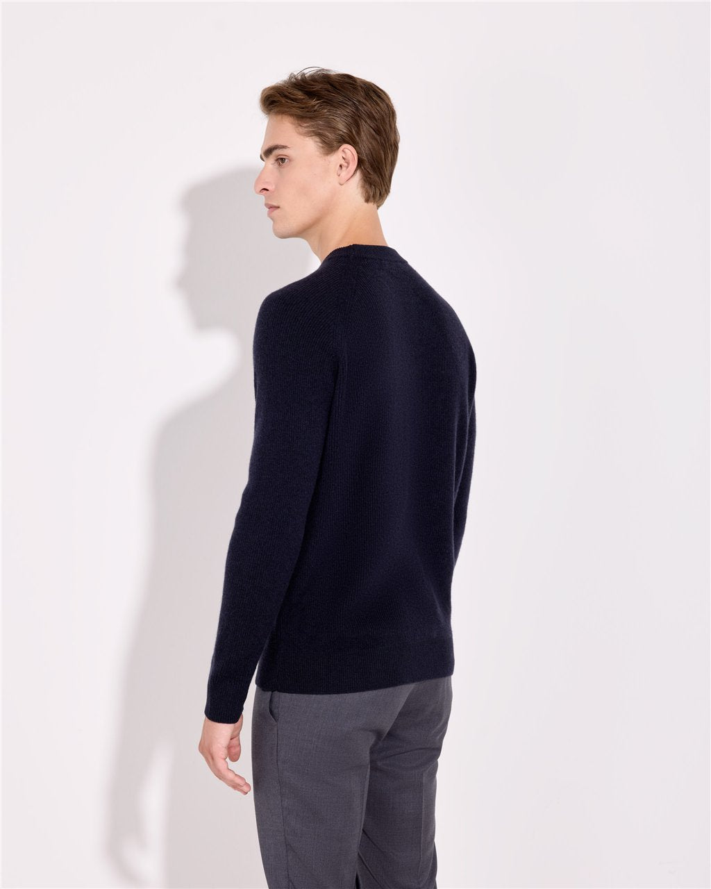 Maglia Girocollo Raglan a Costa Inglese / Blu