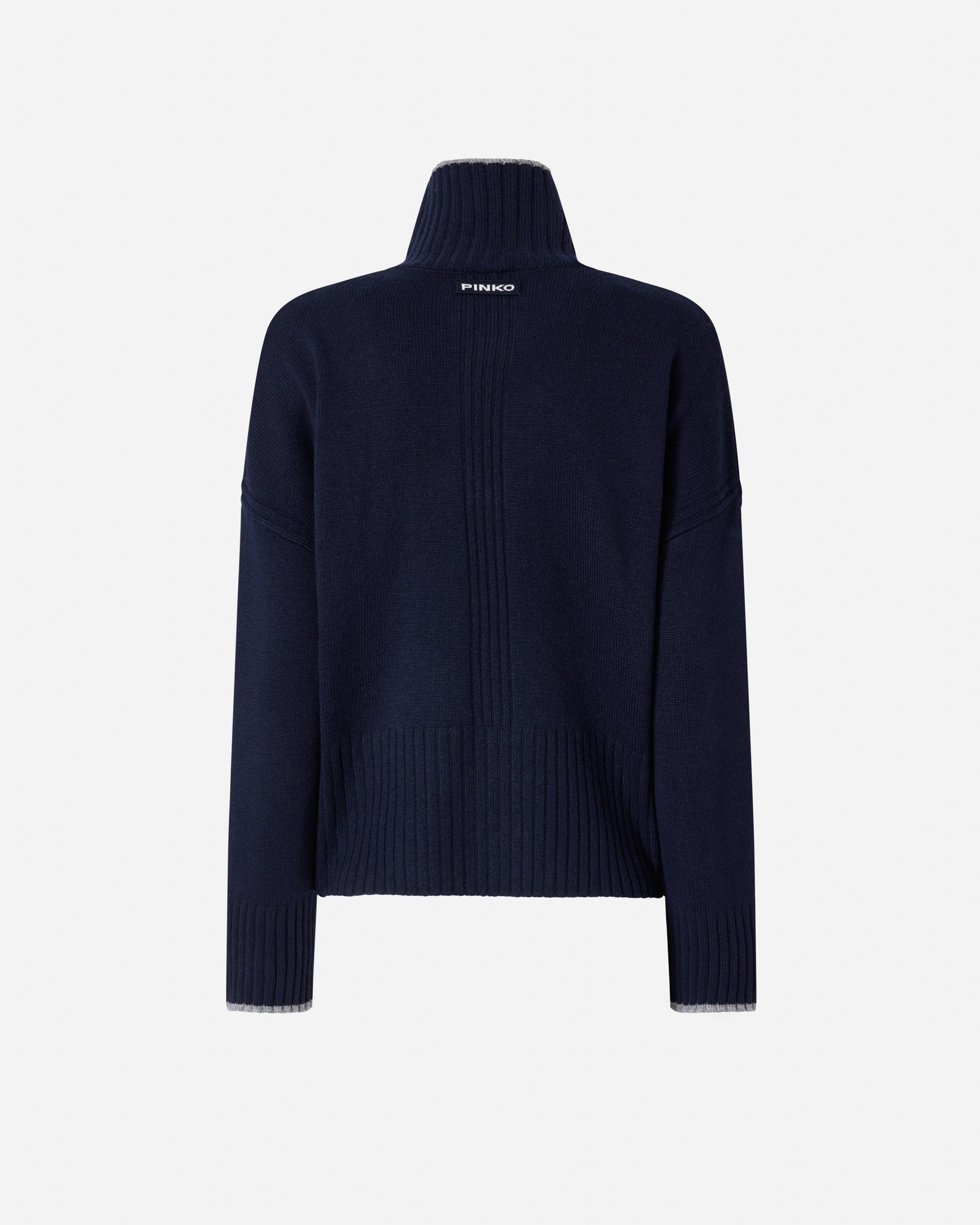 Maglia Dolcevita in Lana e Cashmere / Blu - Ideal Moda