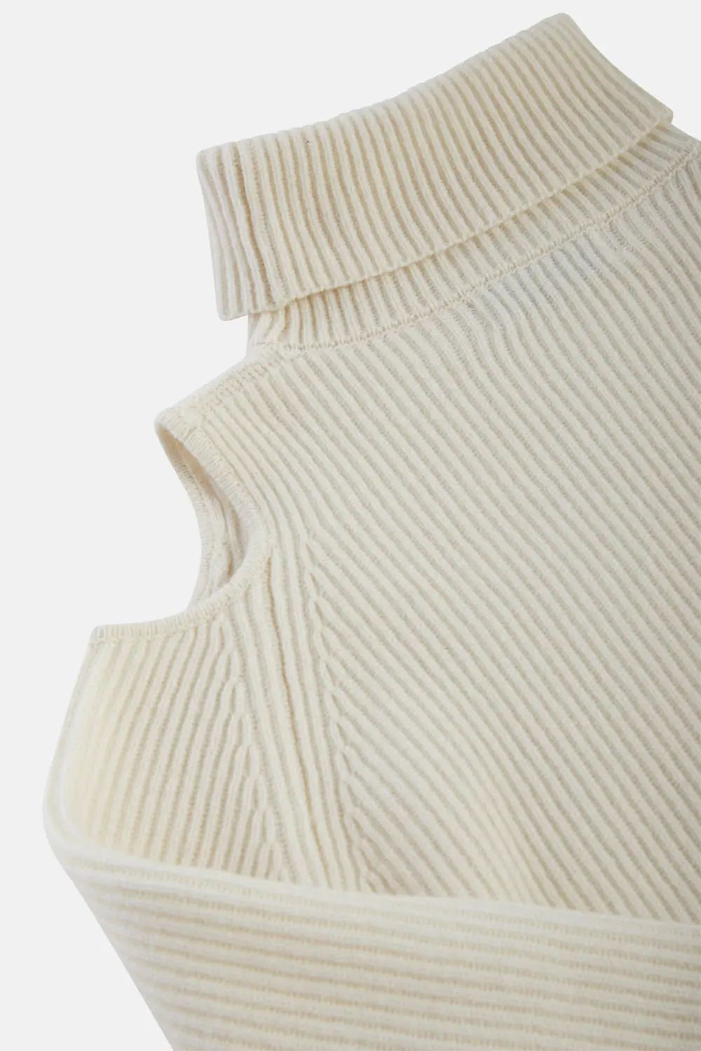 Maglia Dolcevita in Pura Lana / Bianco - Ideal Moda