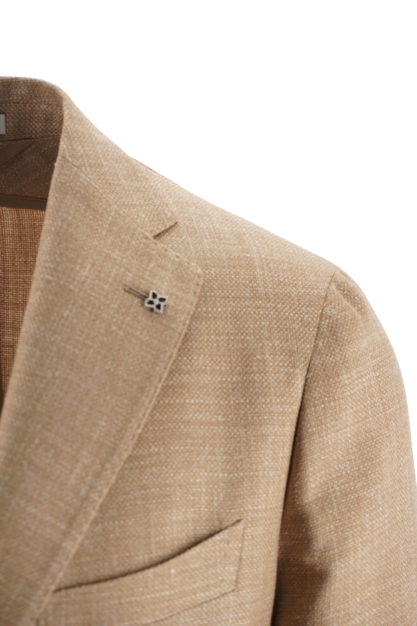 Giacca Slim Fit in Misto Lino / Beige - Ideal Moda