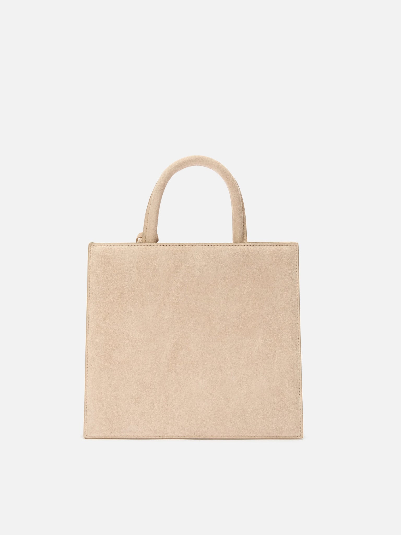 Borsa a Mano Midi in Pelle / Beige
