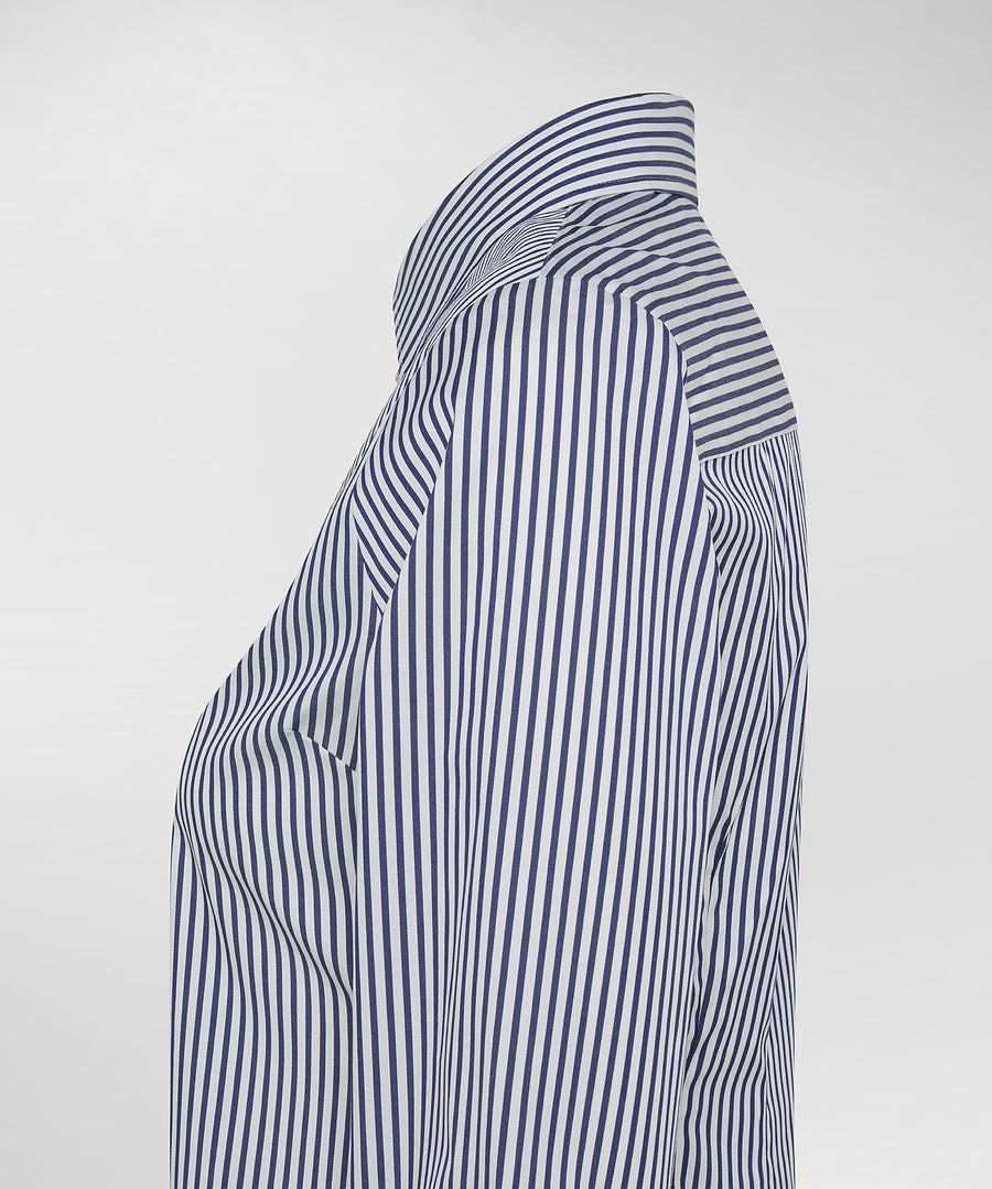 Camicia a Righe / Blu - Ideal Moda