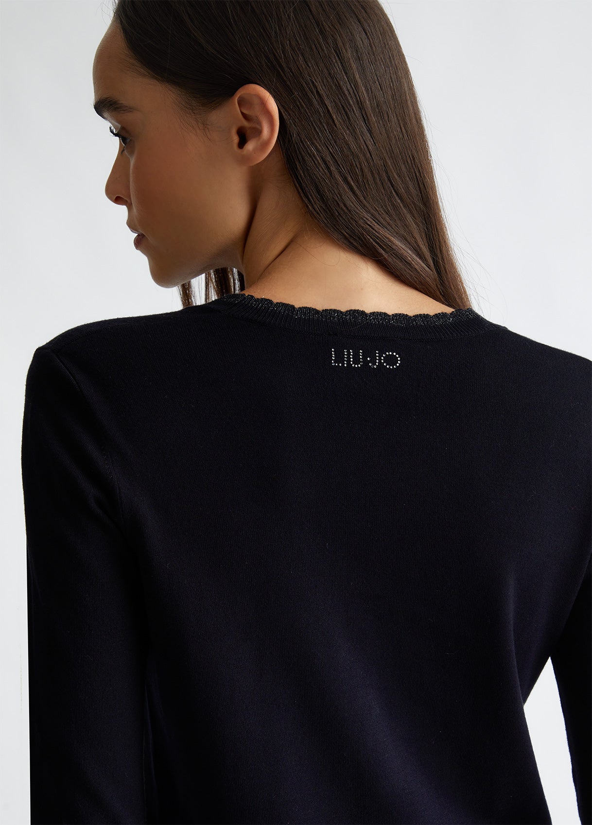 Cardigan con Bottoni / Nero - Ideal Moda
