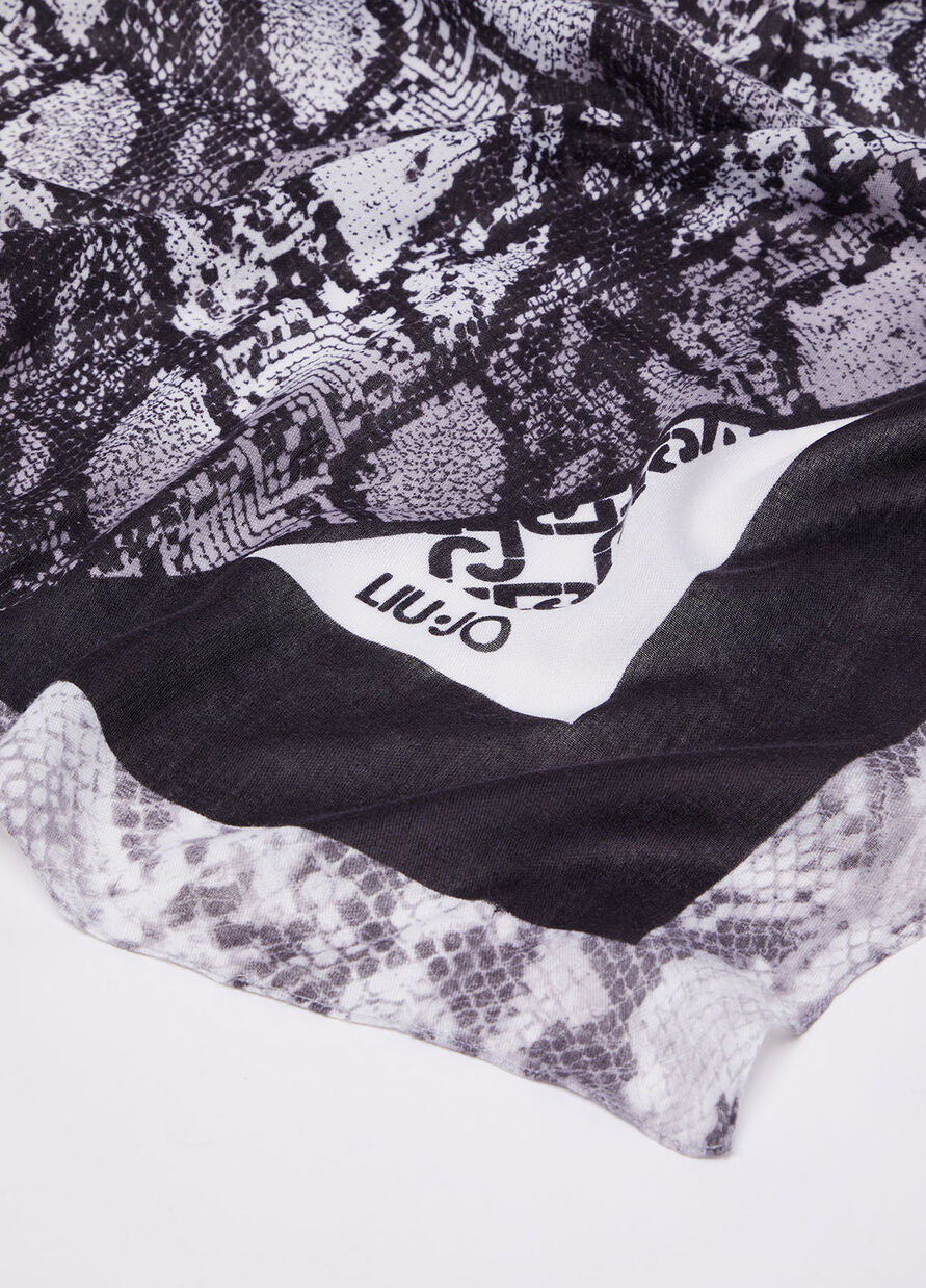 Foulard con Stampa / Nero - Ideal Moda