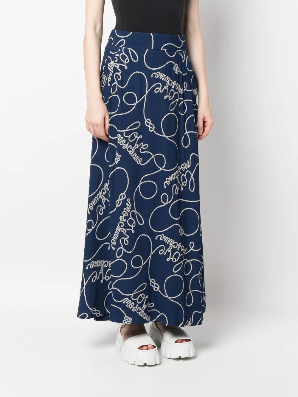 Gonna sales lunga blu