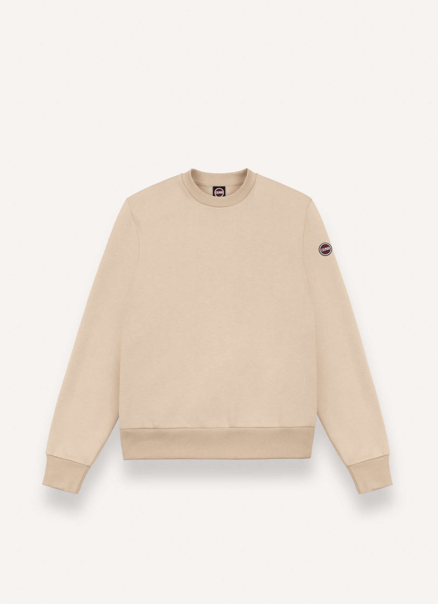 Felpa Girocollo con Logo / Beige