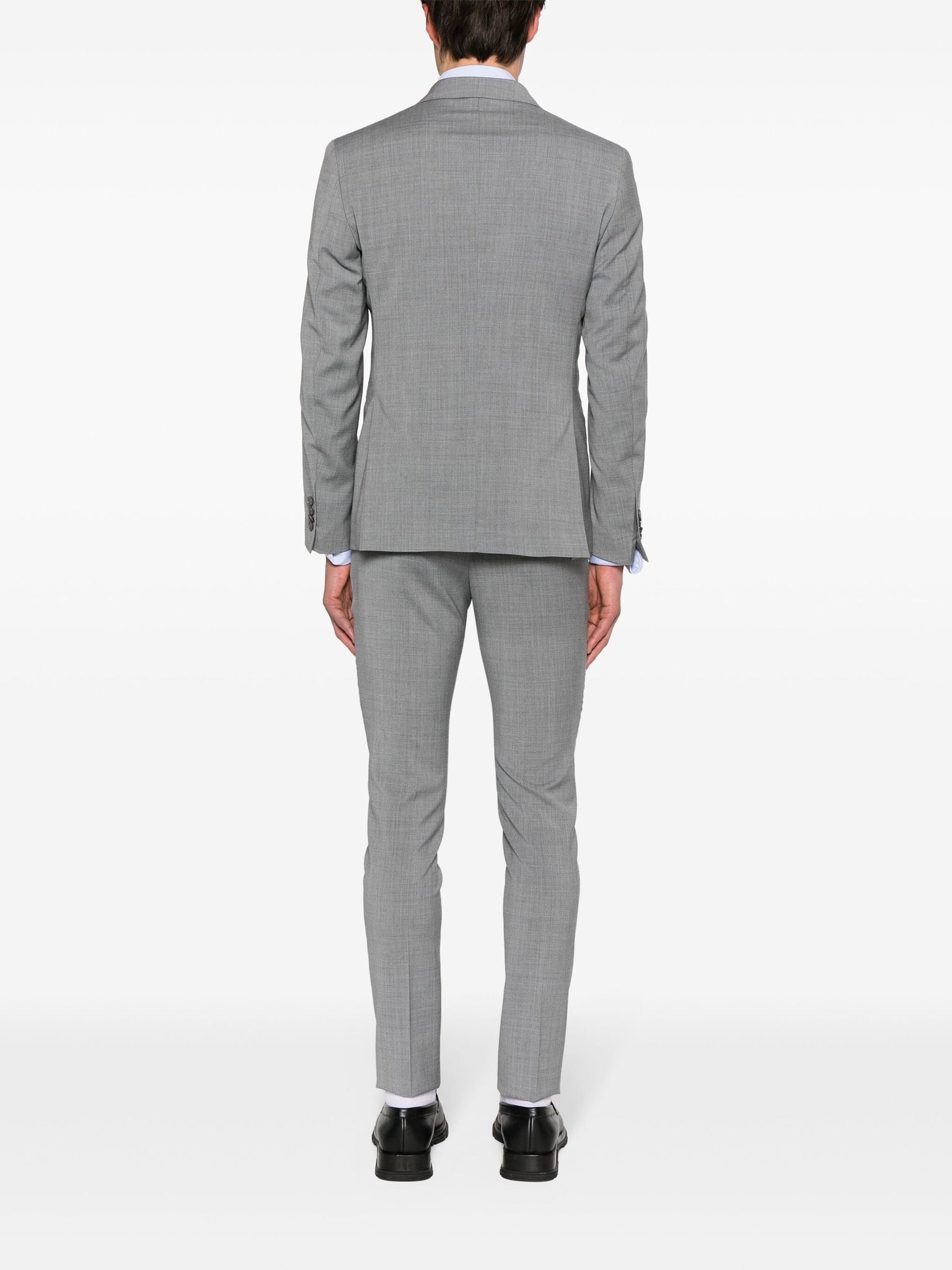 Abito Doppiopetto con Revers a Punta / Grigio - Ideal Moda