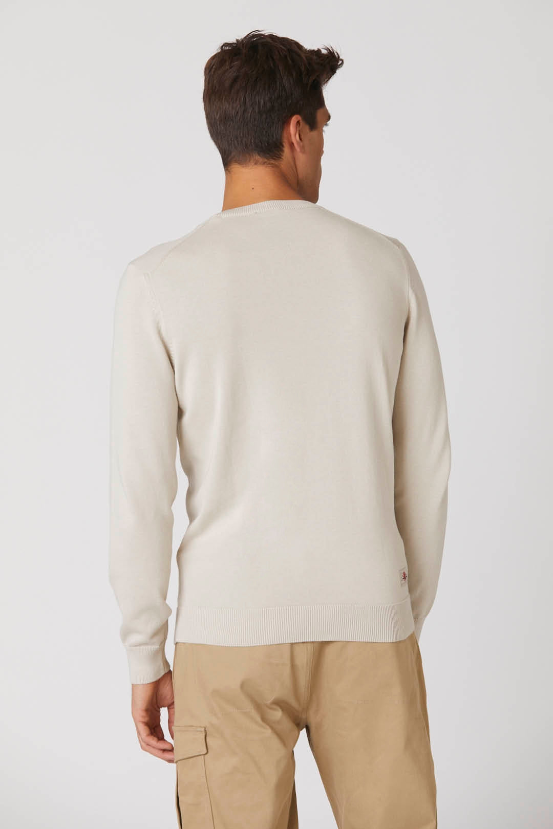 Maglia Girocollo in Cotone con Logo / Grigio - Ideal Moda