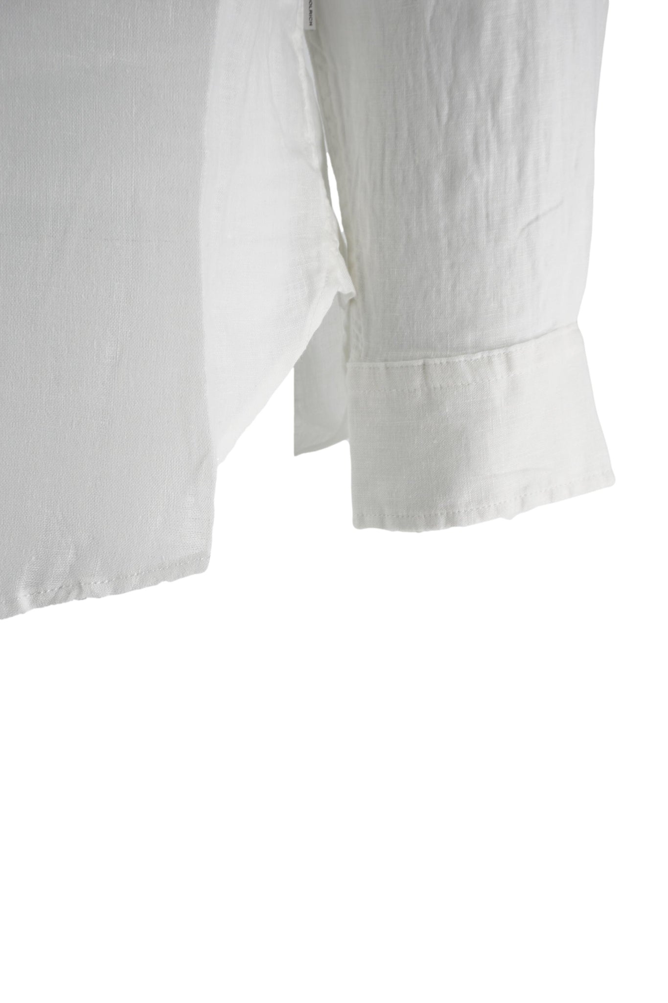 Camicia in Puro Lino con Colletto alla Coreana / Bianco - Ideal Moda