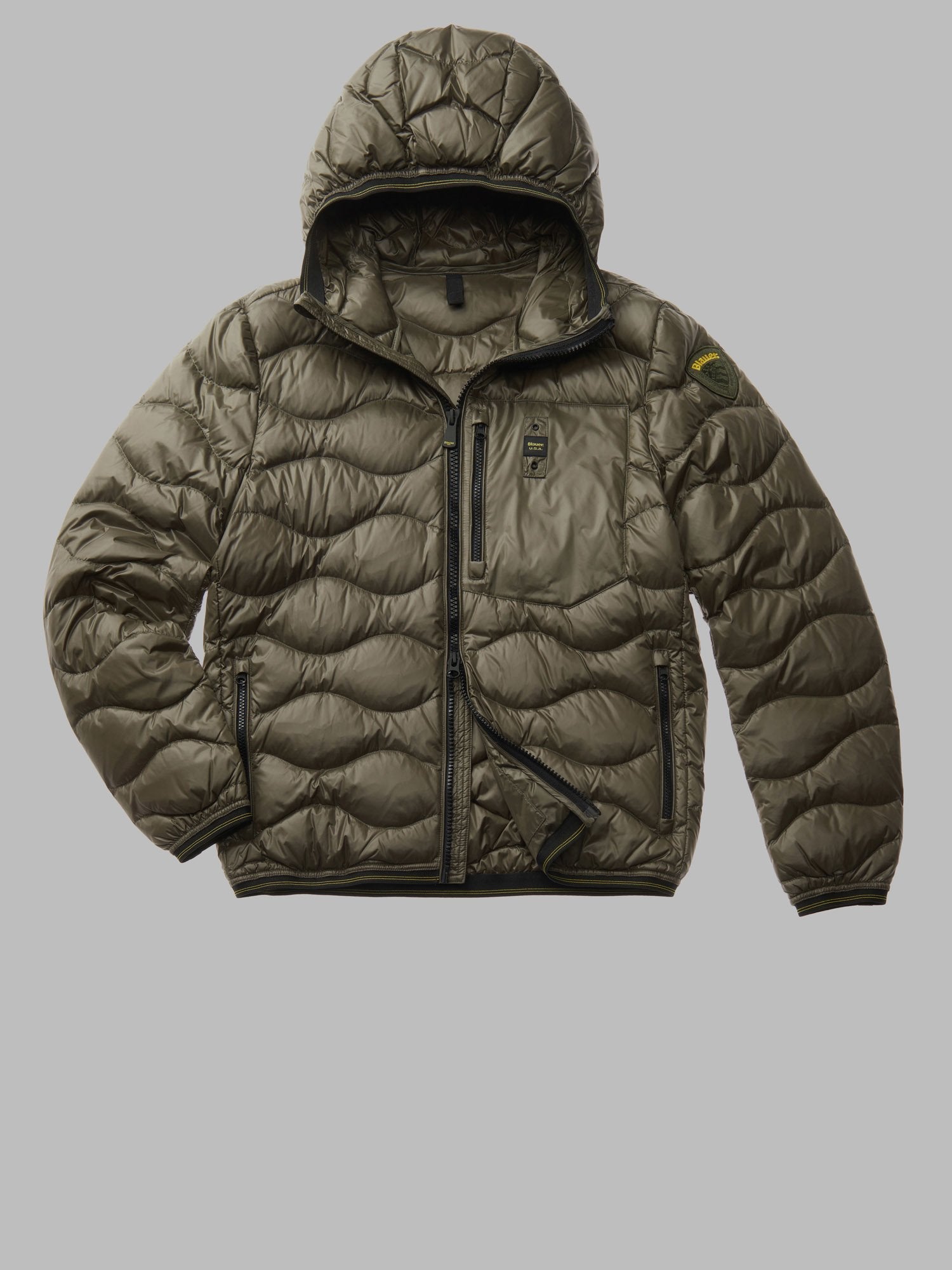 Piumino Leggero ad Onde Wave / Verde - Ideal Moda