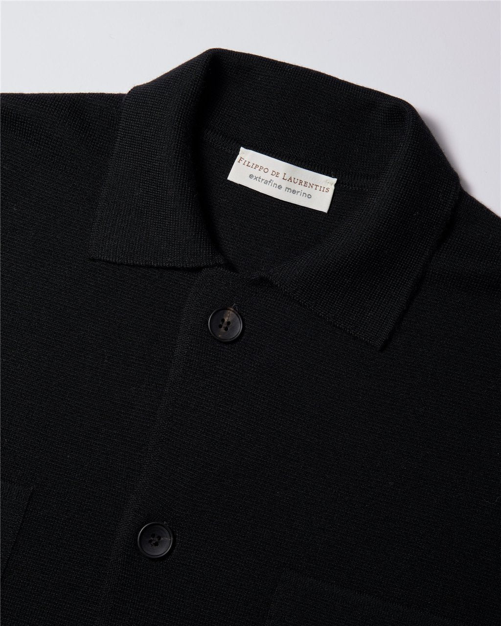 Overshirt in Punto Milano / Nero