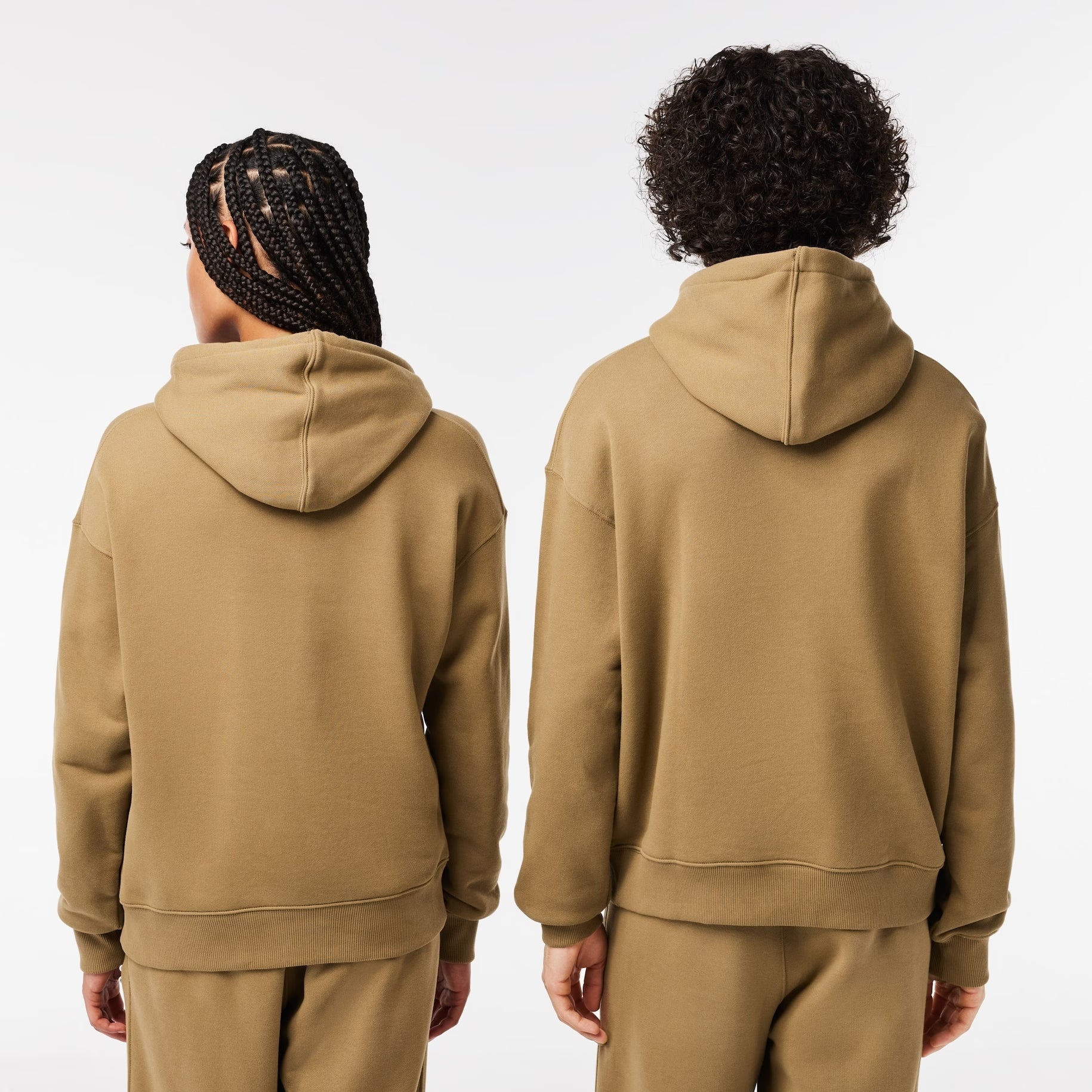 Felpa Jogger in Cotone con Cappuccio / Beige - Ideal Moda