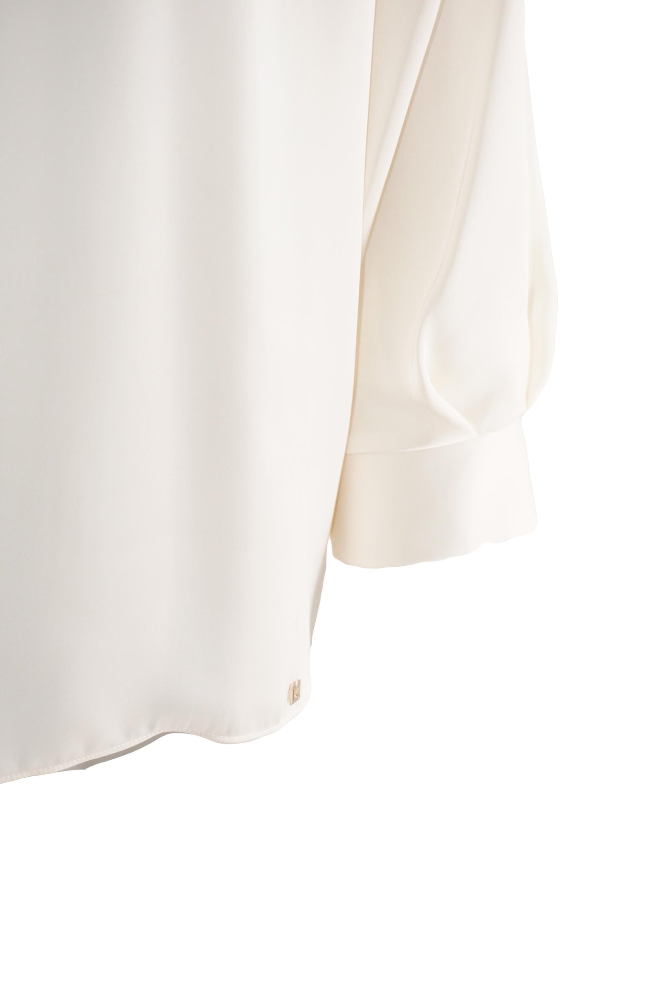 Blusa Elegante Girocollo / Bianco - Ideal Moda