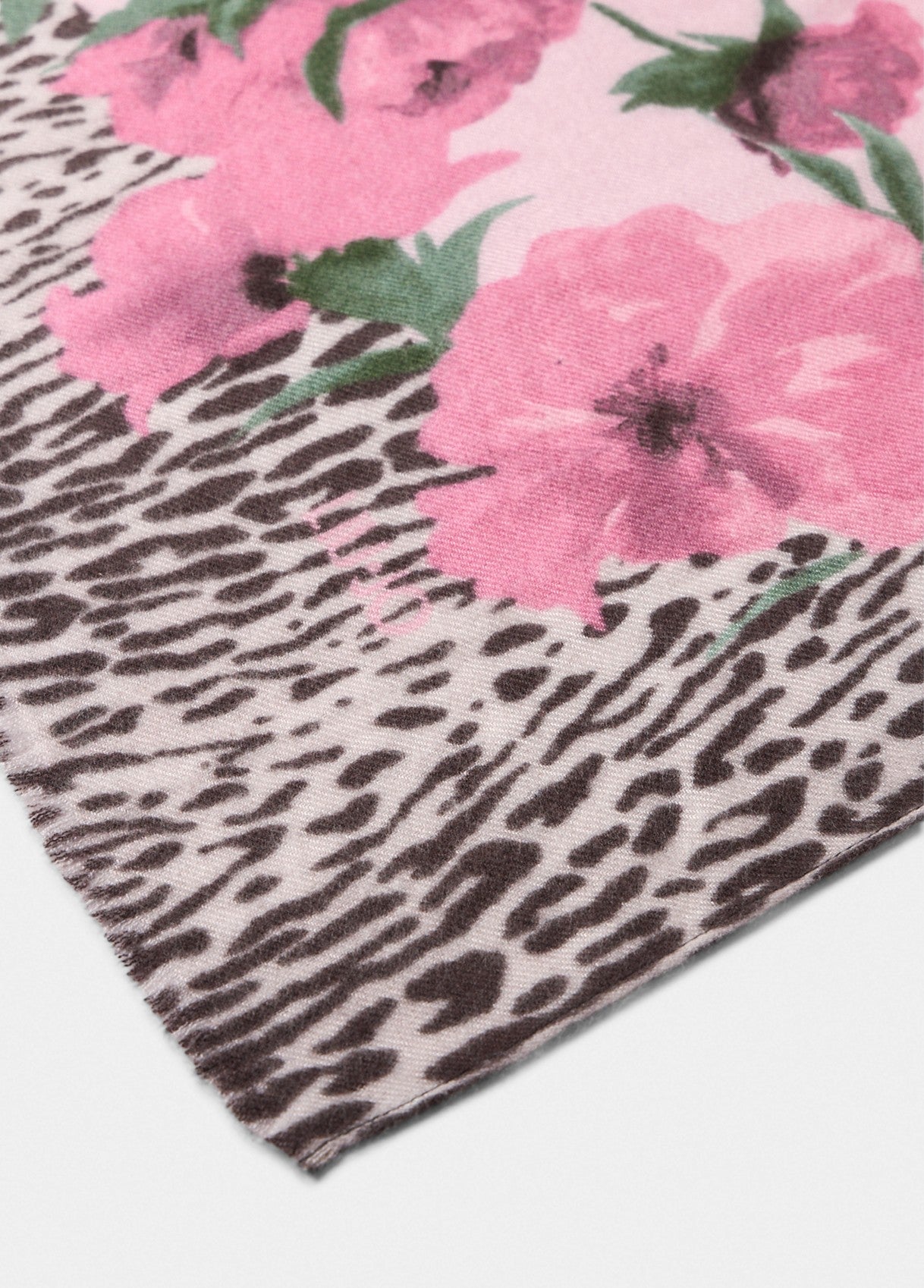 Stola Animalier con Fantasia / Rosa - Ideal Moda