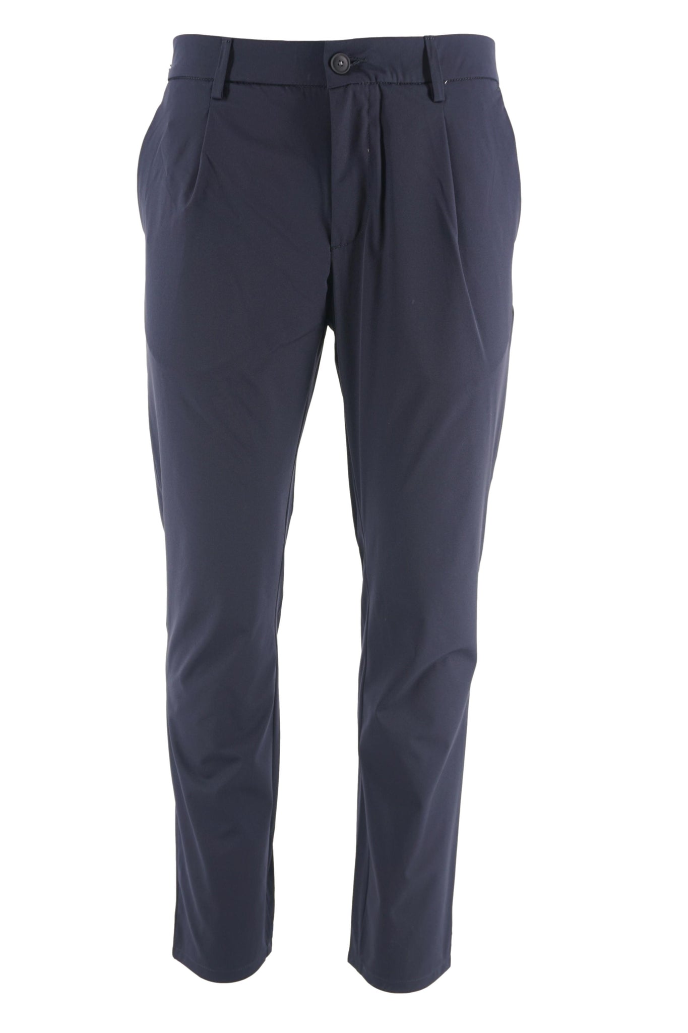 Pantalone in Misto Lana Estiva Modello Tom / Blu - Ideal Moda