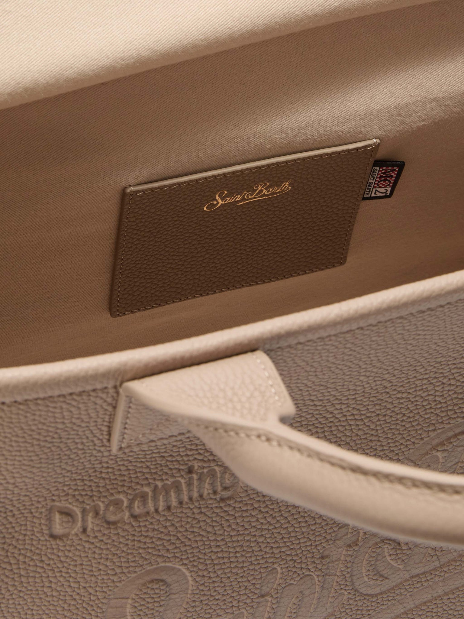 Borsa a Spalla Vanity in Pelle Martellata / Beige