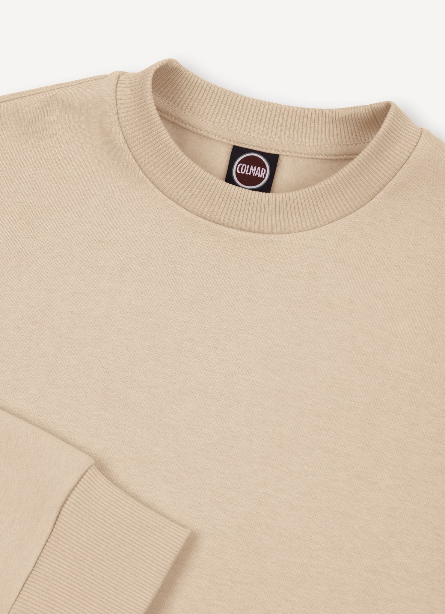 Felpa Girocollo con Logo / Beige