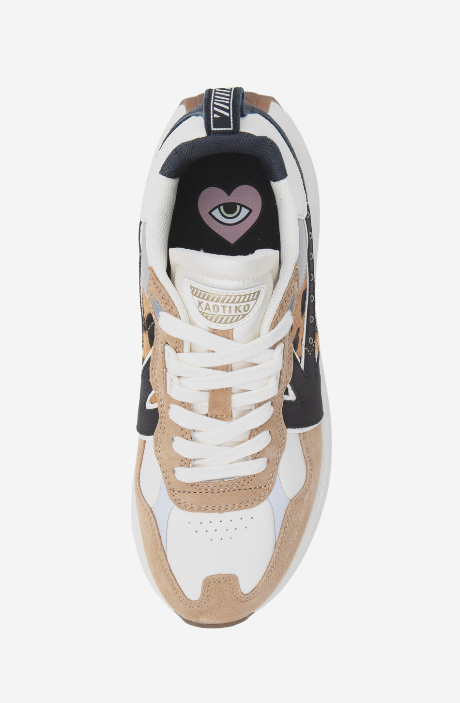 Sneaker Detroit Glam in Camoscio / Beige