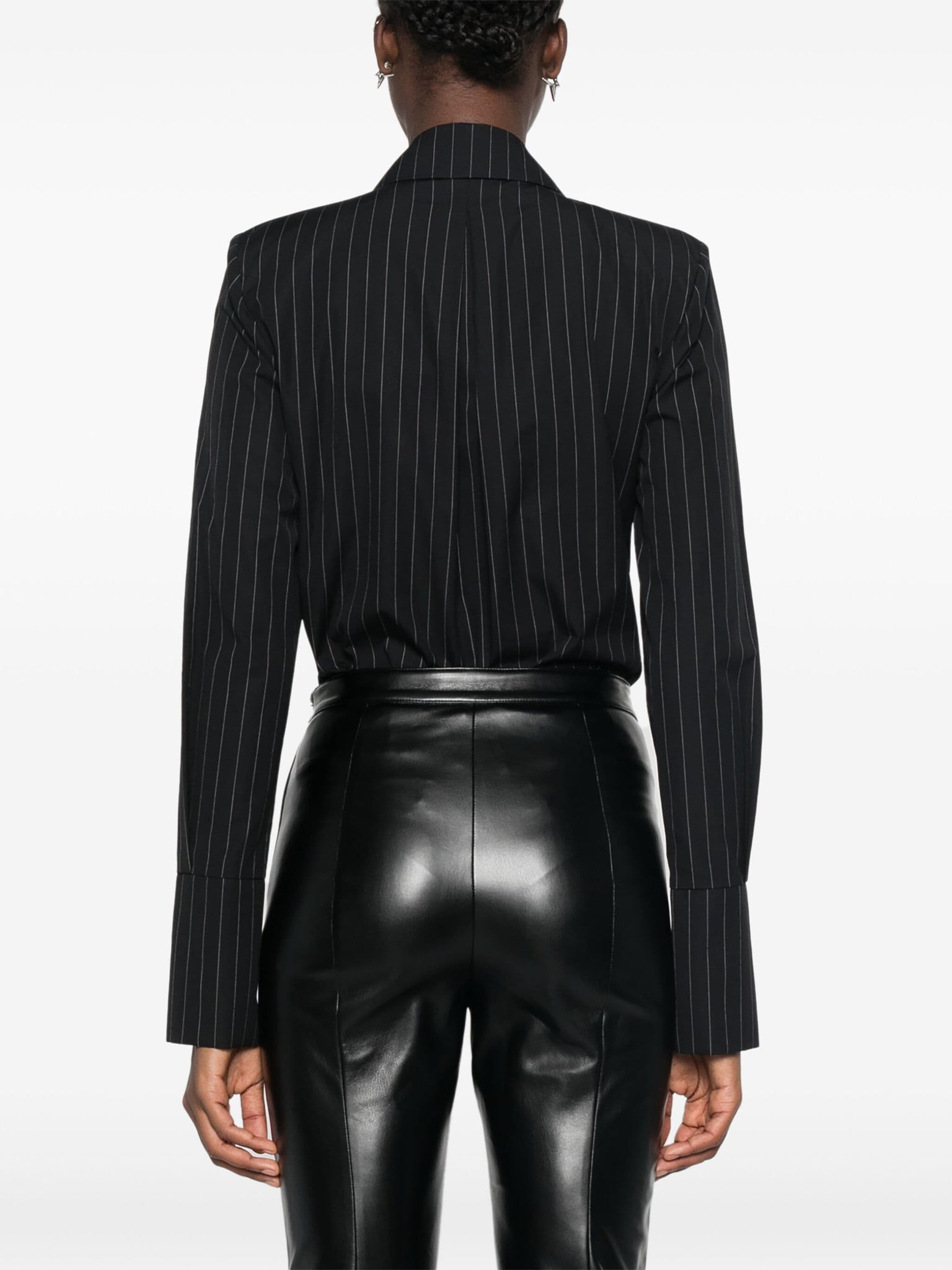Camicia Body Gessato Doppiopetto / Nero - Ideal Moda