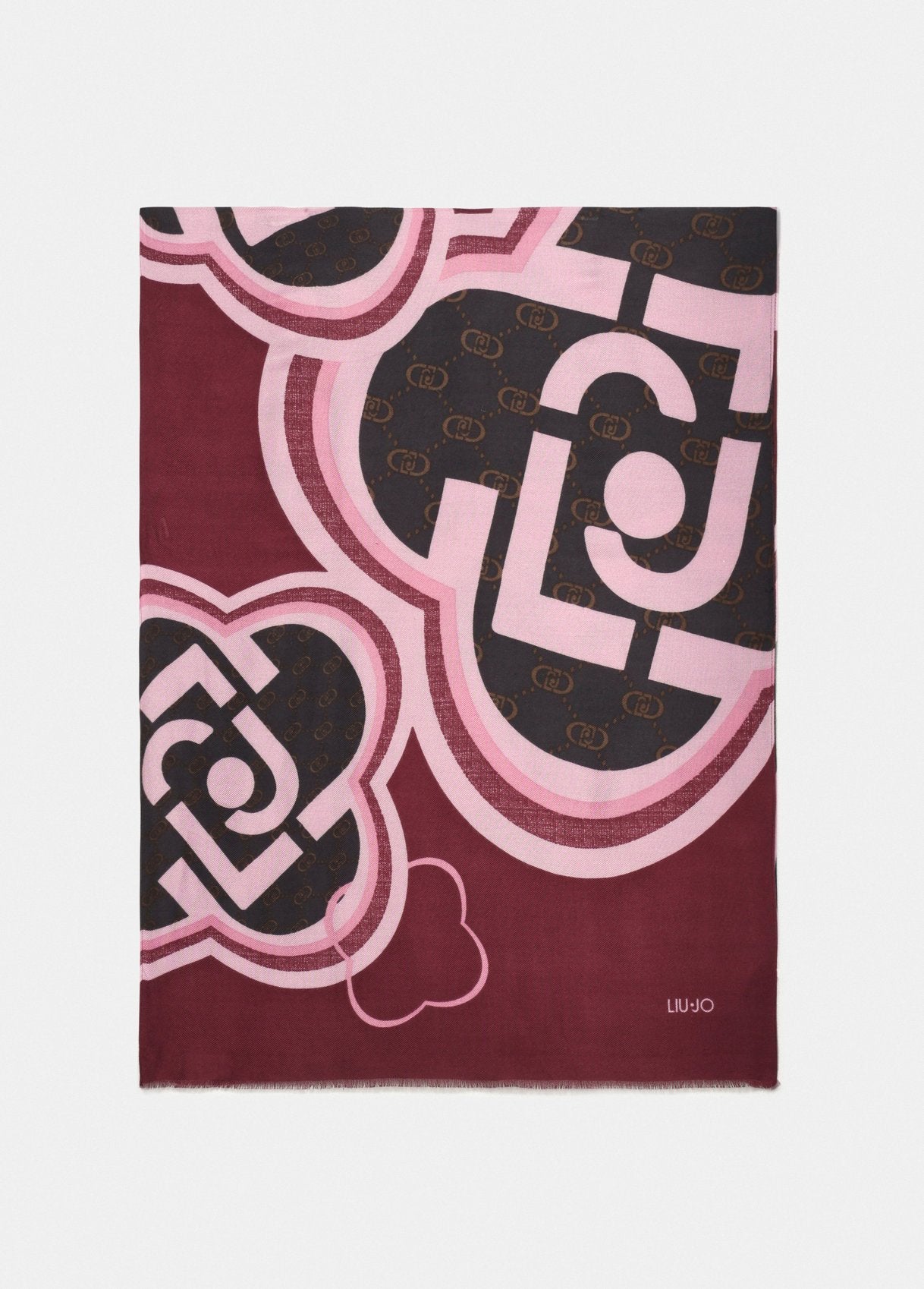 Stola con Logo / Bordeaux - Ideal Moda