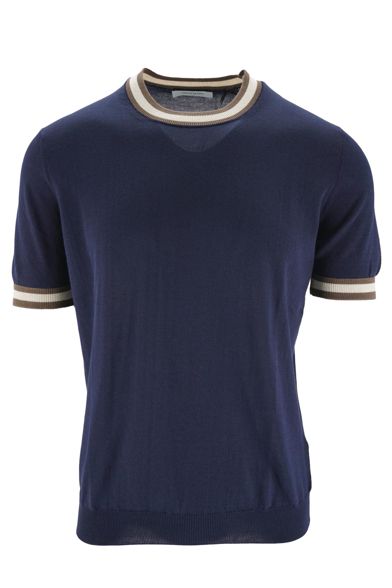 T-Shirt in Maglia con Dettagli / Blu - Ideal Moda
