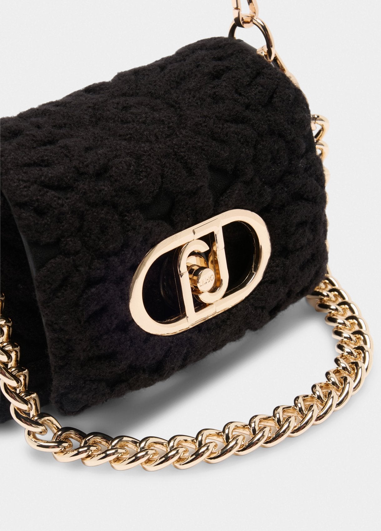 Borsa LaPuffy Piccola con Ricamo / Nero