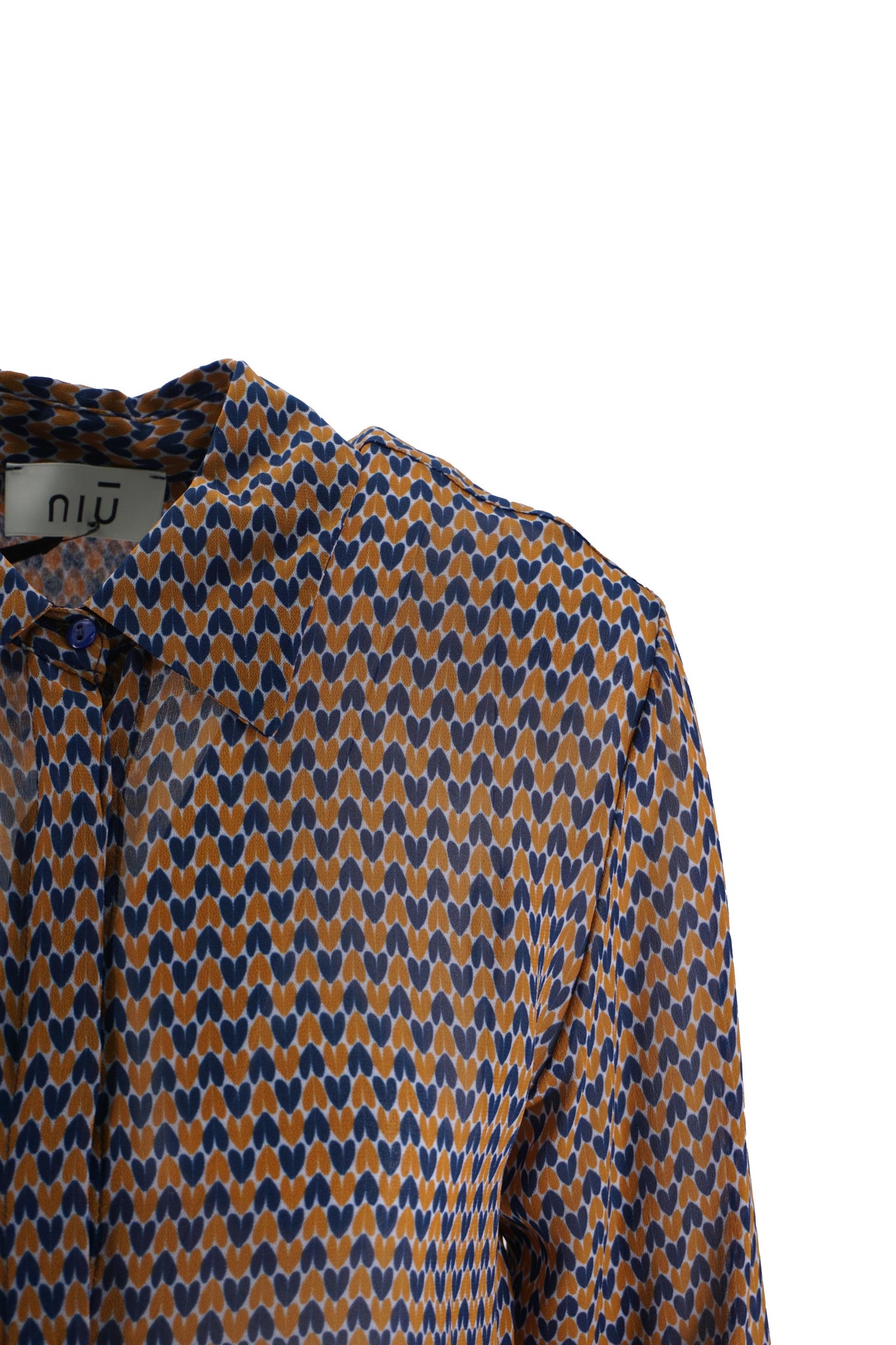 Camicia in Viscosa con Fantasia / Bluette - Ideal Moda