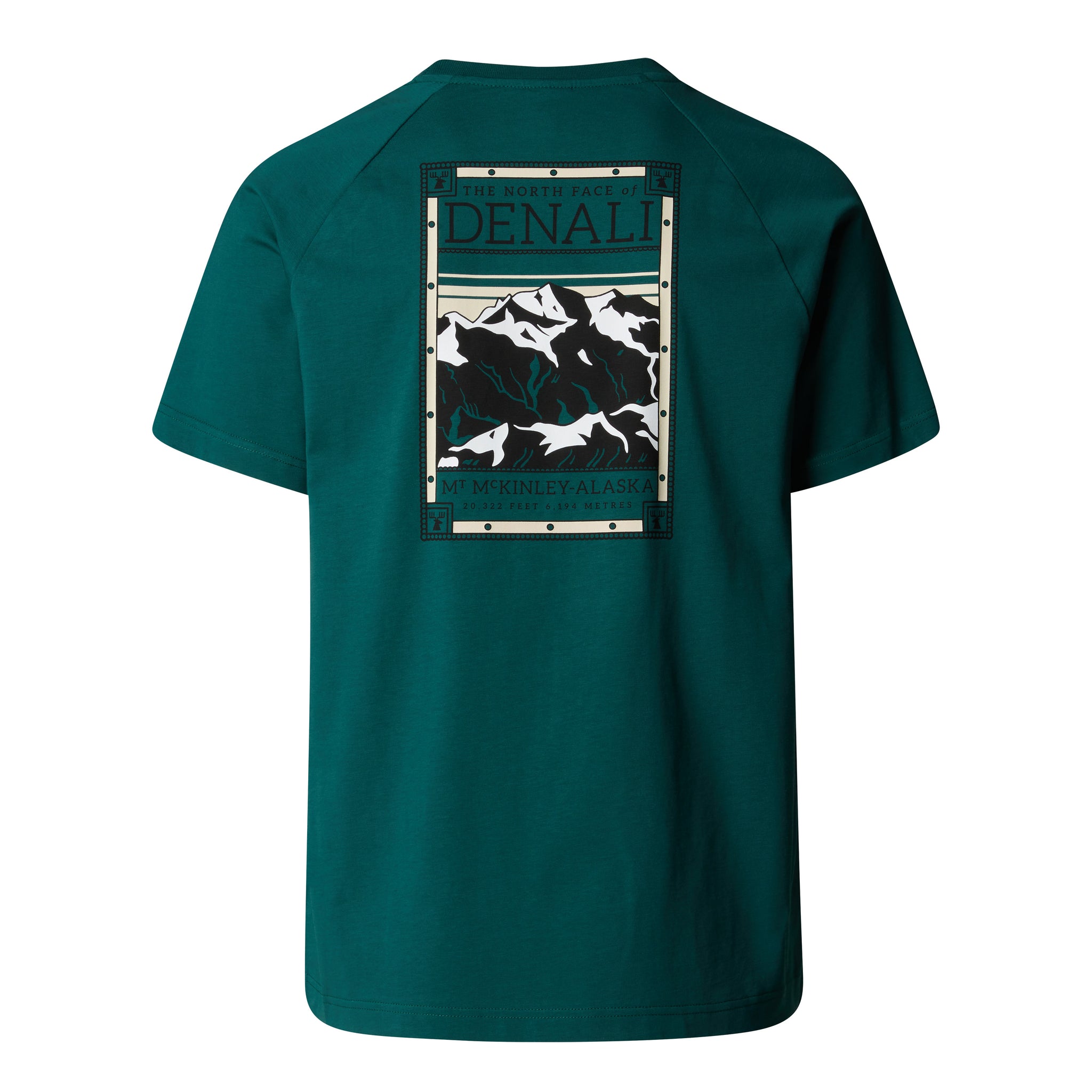 T-Shirt con Logo e Stampa sul Retro / Verde - Ideal Moda