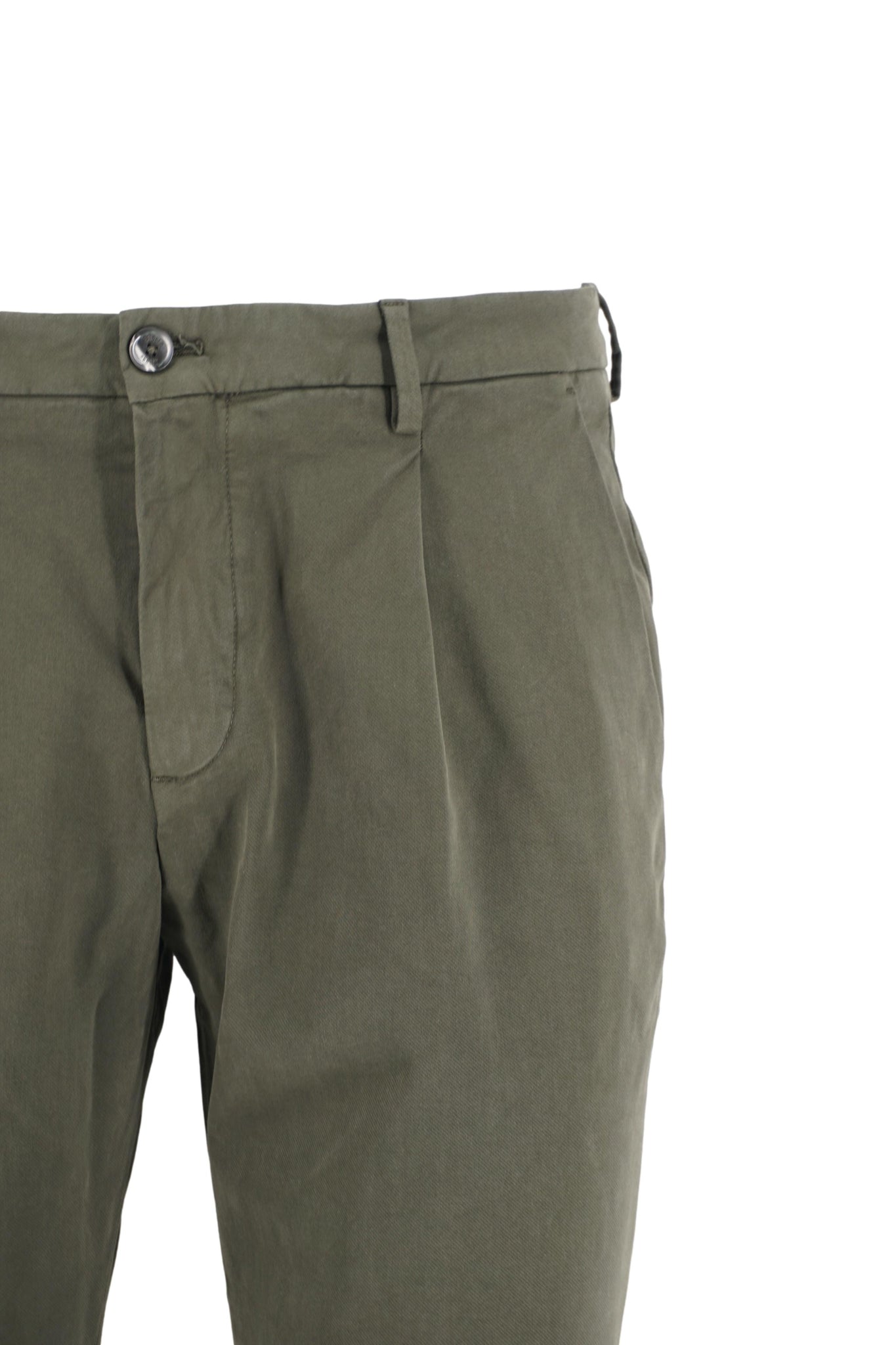 Pantalone con Pinces Modello Tiberio / Verde - Ideal Moda