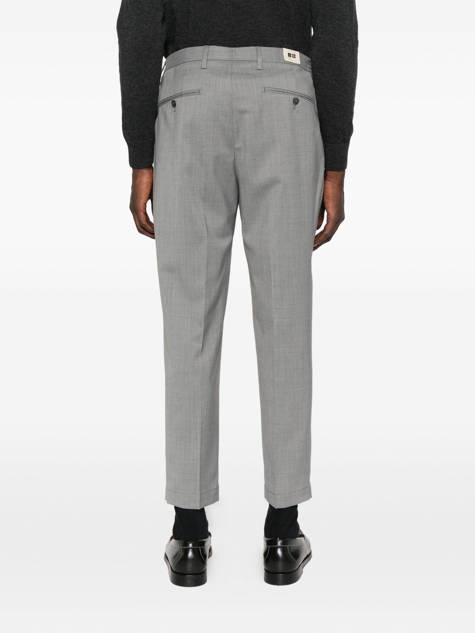 Pantalone Portobello con Pieghe Frontali / Grigio - Ideal Moda