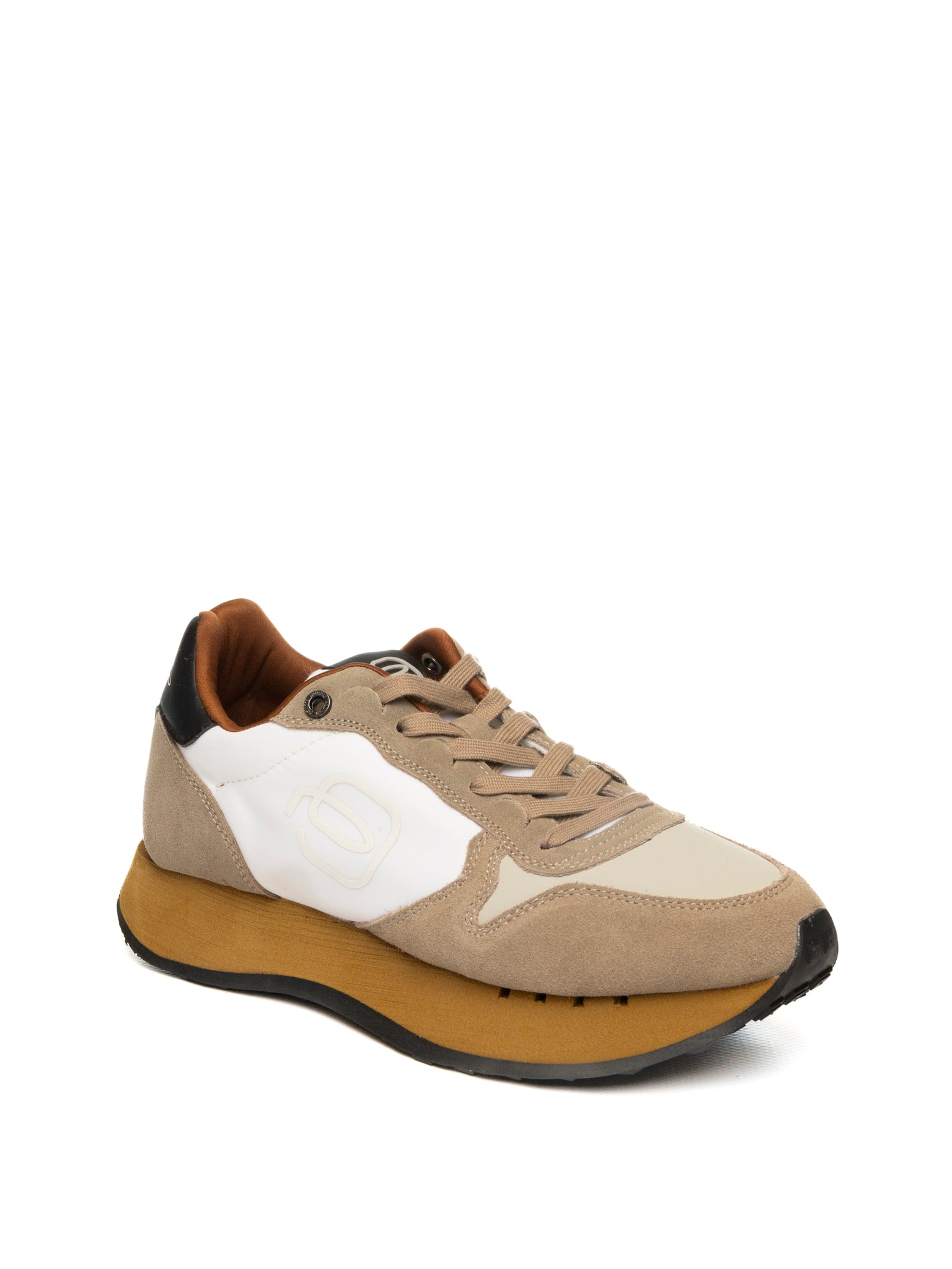 Sneaker in Tessuto e Camoscio / Beige - Ideal Moda
