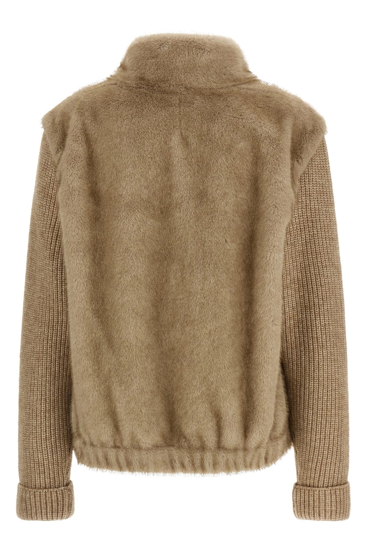 Bomber in Ecopelliccia / Beige