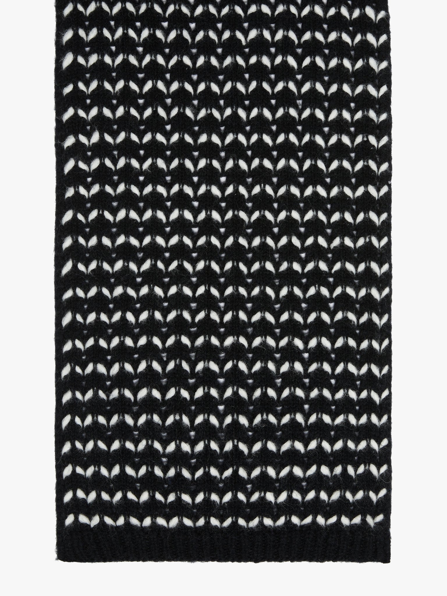 Sciarpa in Lana Jacquard / Nero - Ideal Moda
