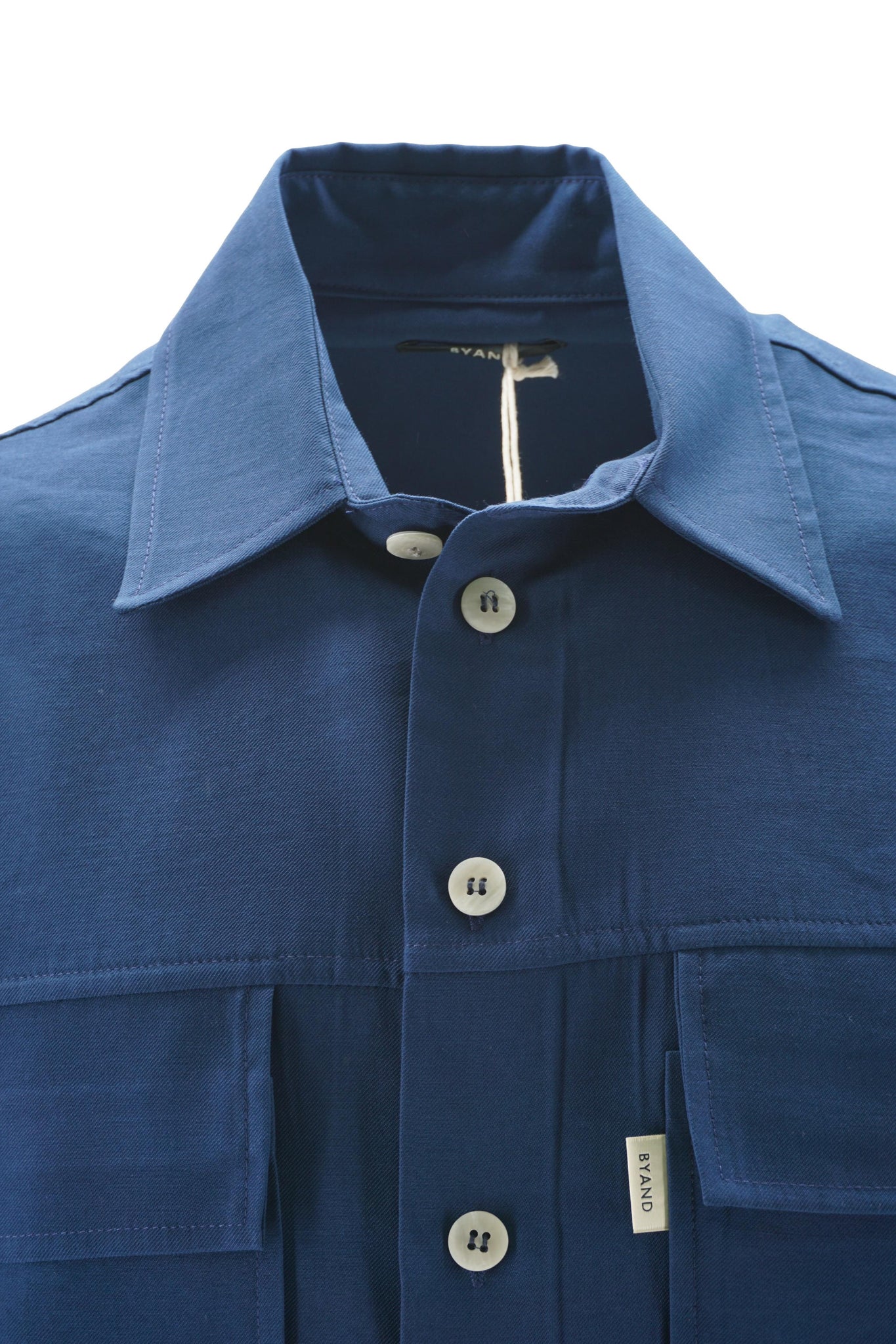 Camicia Overshirt in Effetto Lino / Bluette - Ideal Moda