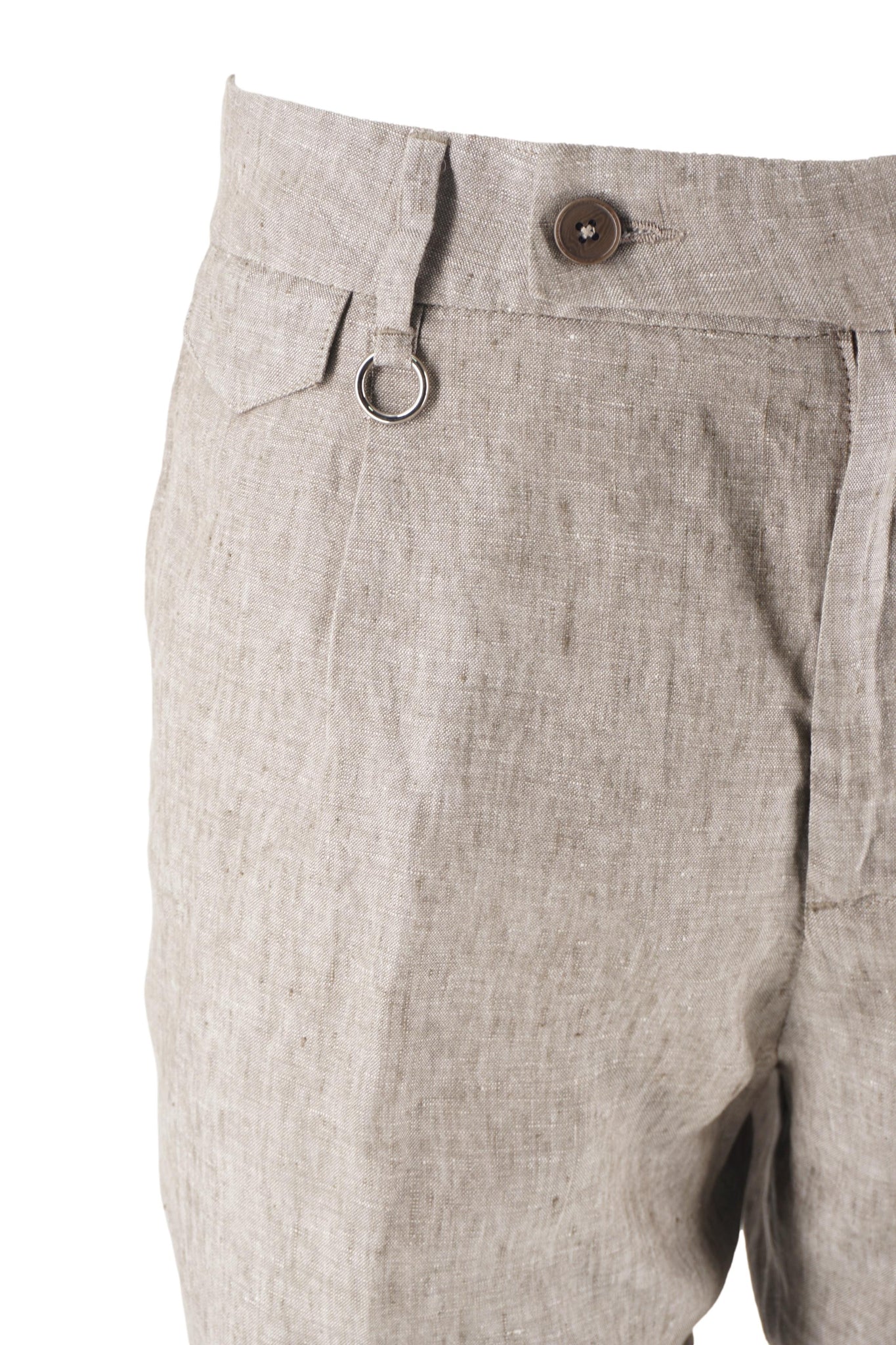 Pantalone in Lino Modello Charles / Beige - Ideal Moda