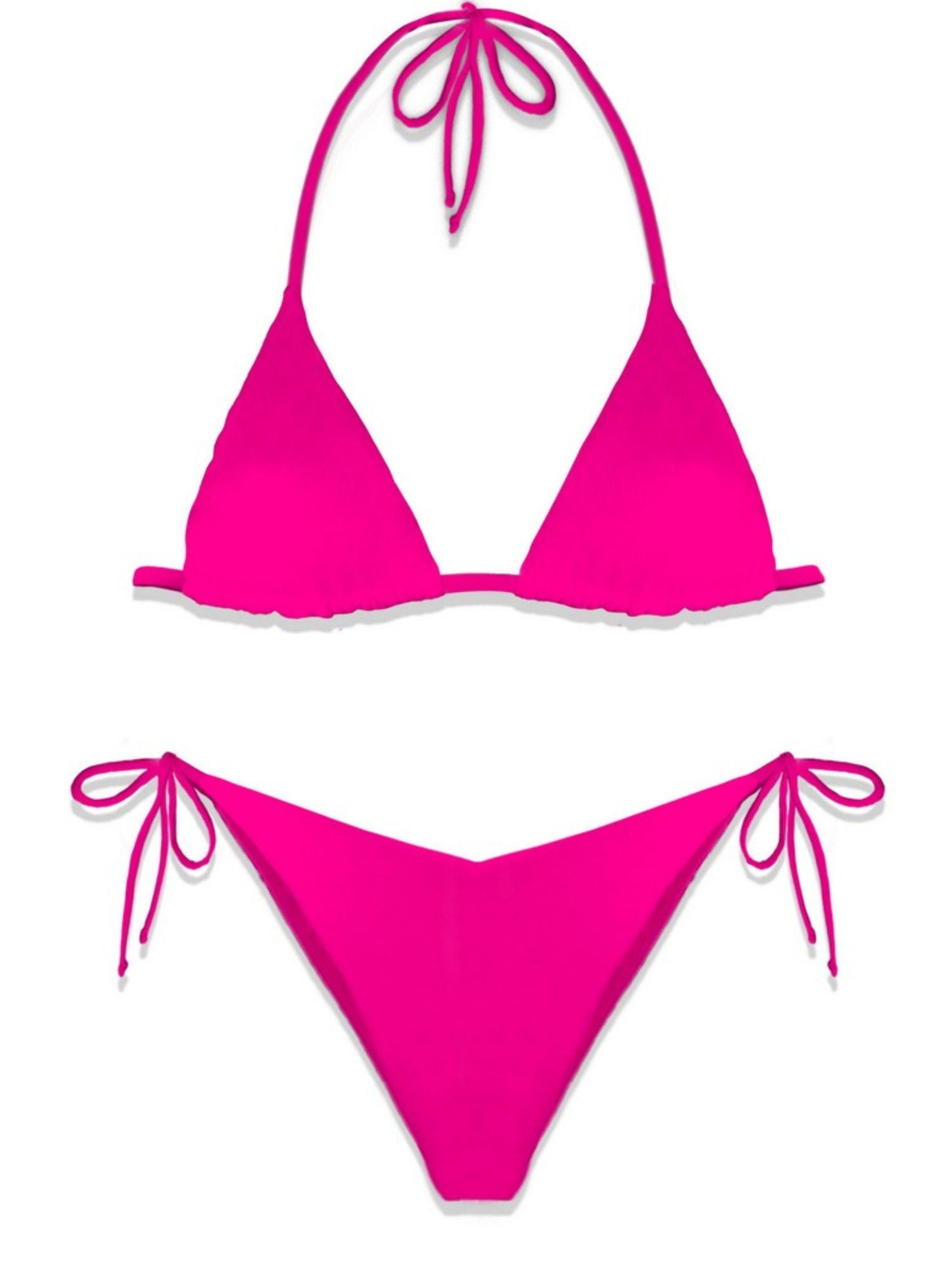 Costume da Bagno a Triangolo / Fucsia - Ideal Moda