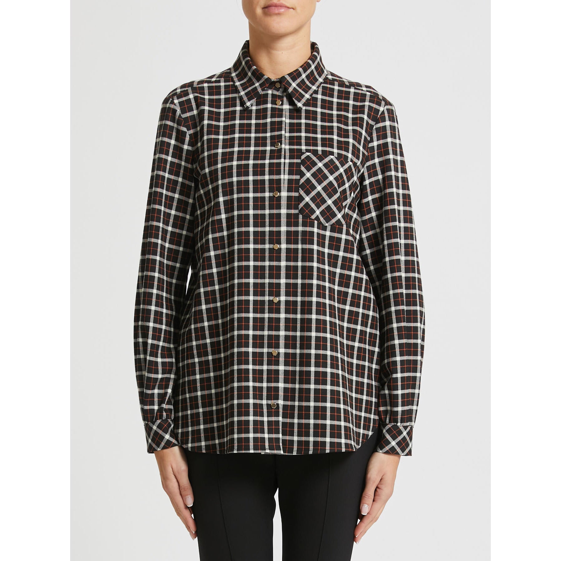 Camicia con Fantasia / Nero - Ideal Moda