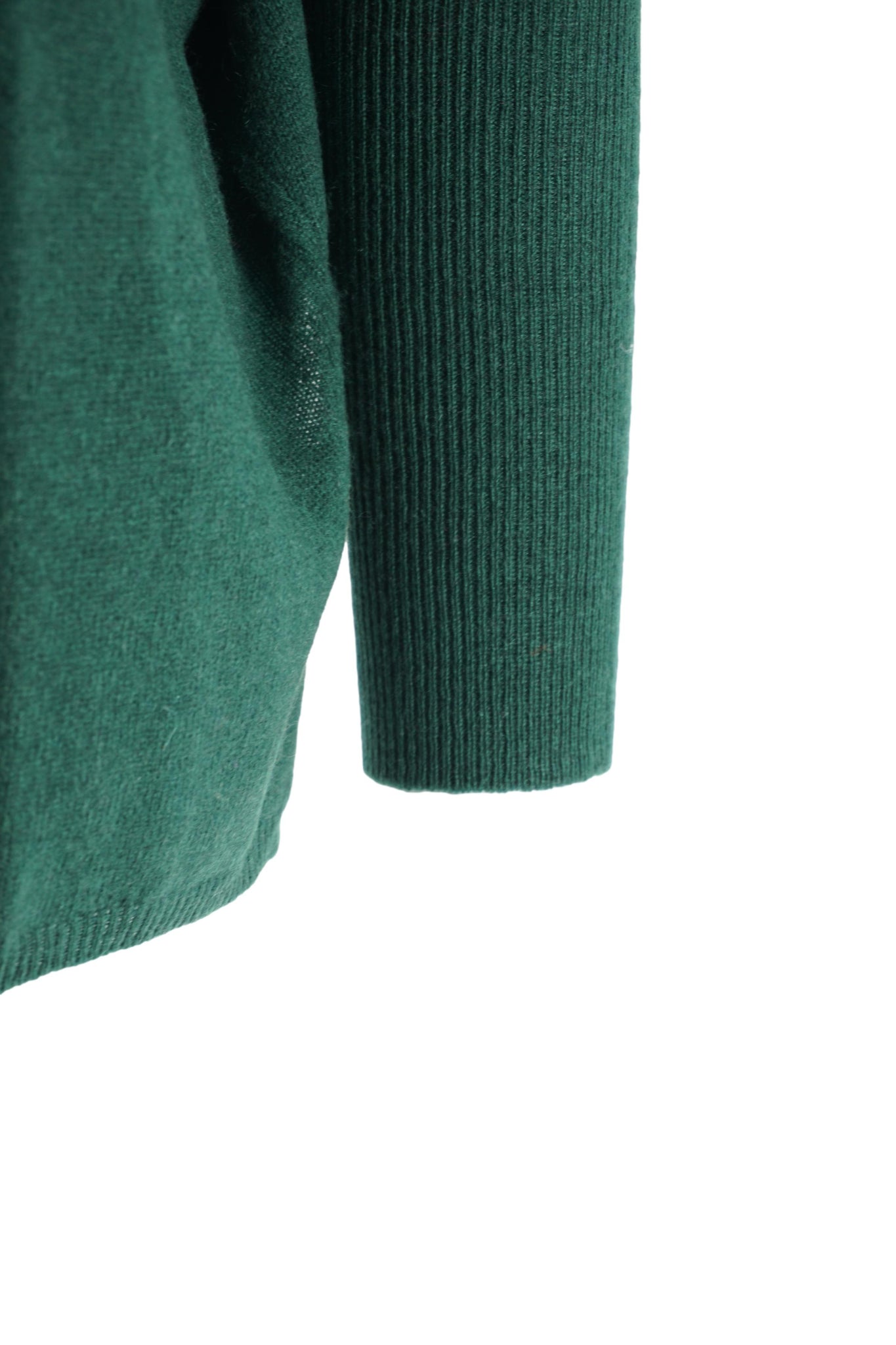 Maglia in 100% Cashmere con Scollo a V / Verde - Ideal Moda