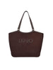 Borsa Tote Grande in Suede / Marrone