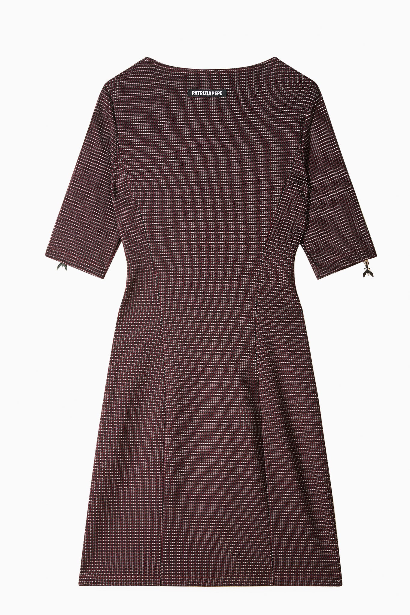 Abito in Viscosa con Fantasia / Bordeaux - Ideal Moda